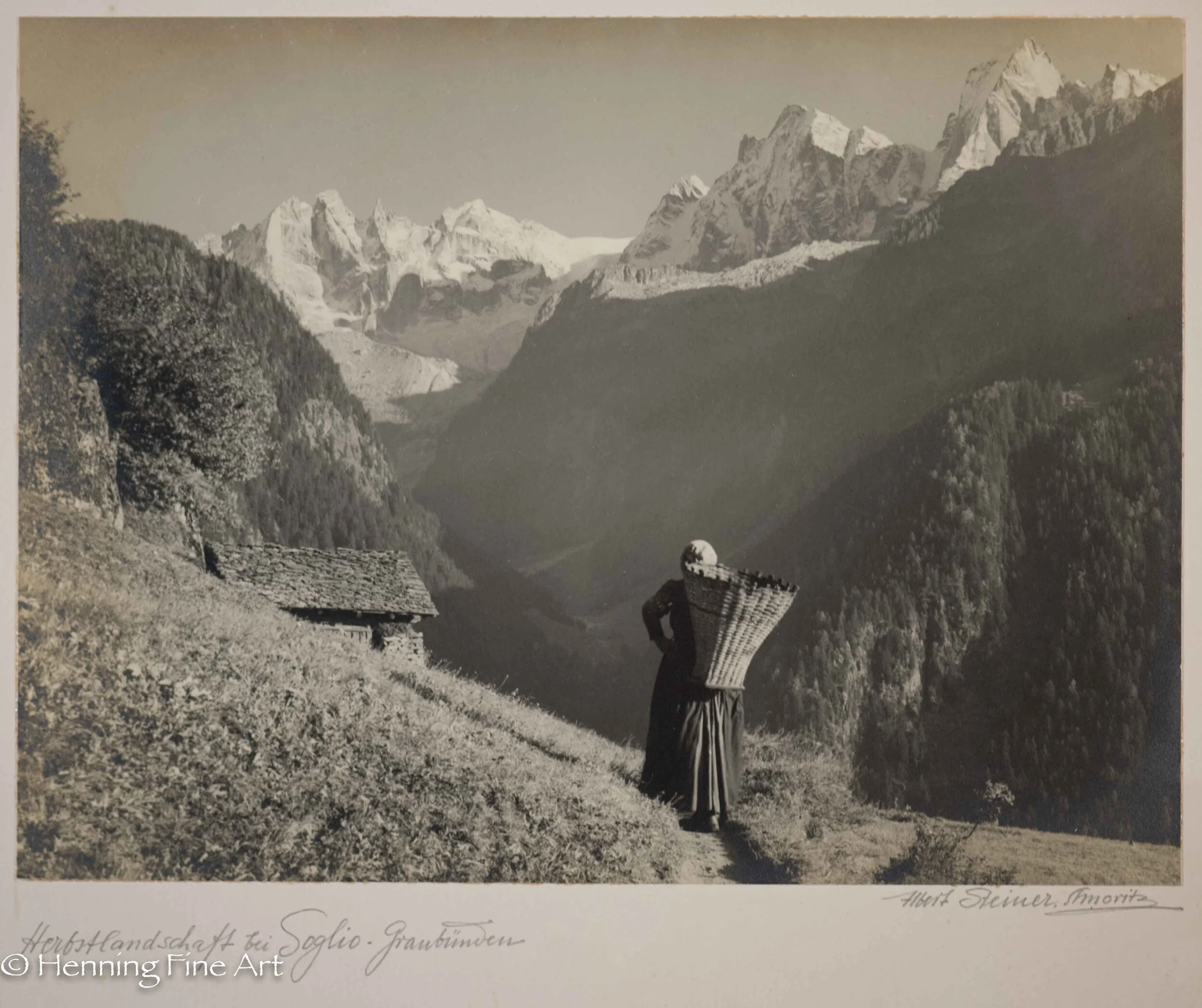 Albert Steiner (1877-1965) ”Herbstlandschaft bei Soglio Graubunden” Image (1-1)