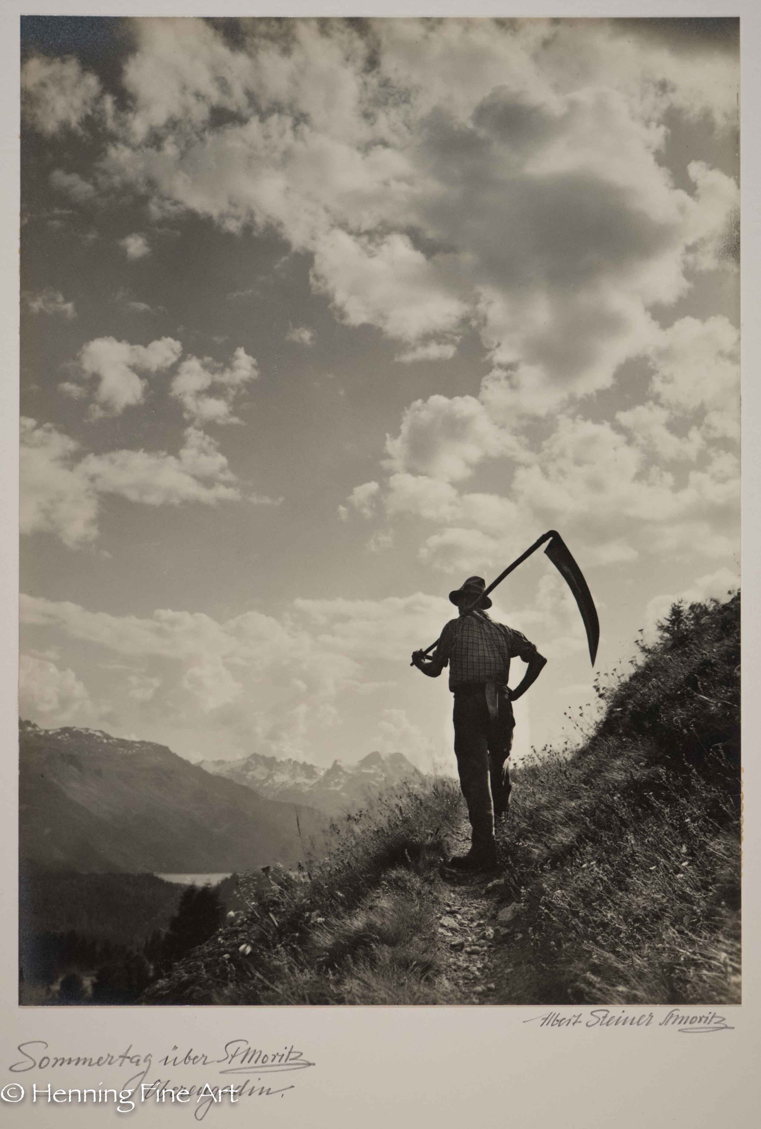 Albert Steiner (1877 - 1965) ”Sommertag uber St. Moritz. Oberengadin - Schweiz.” Image (1-4)