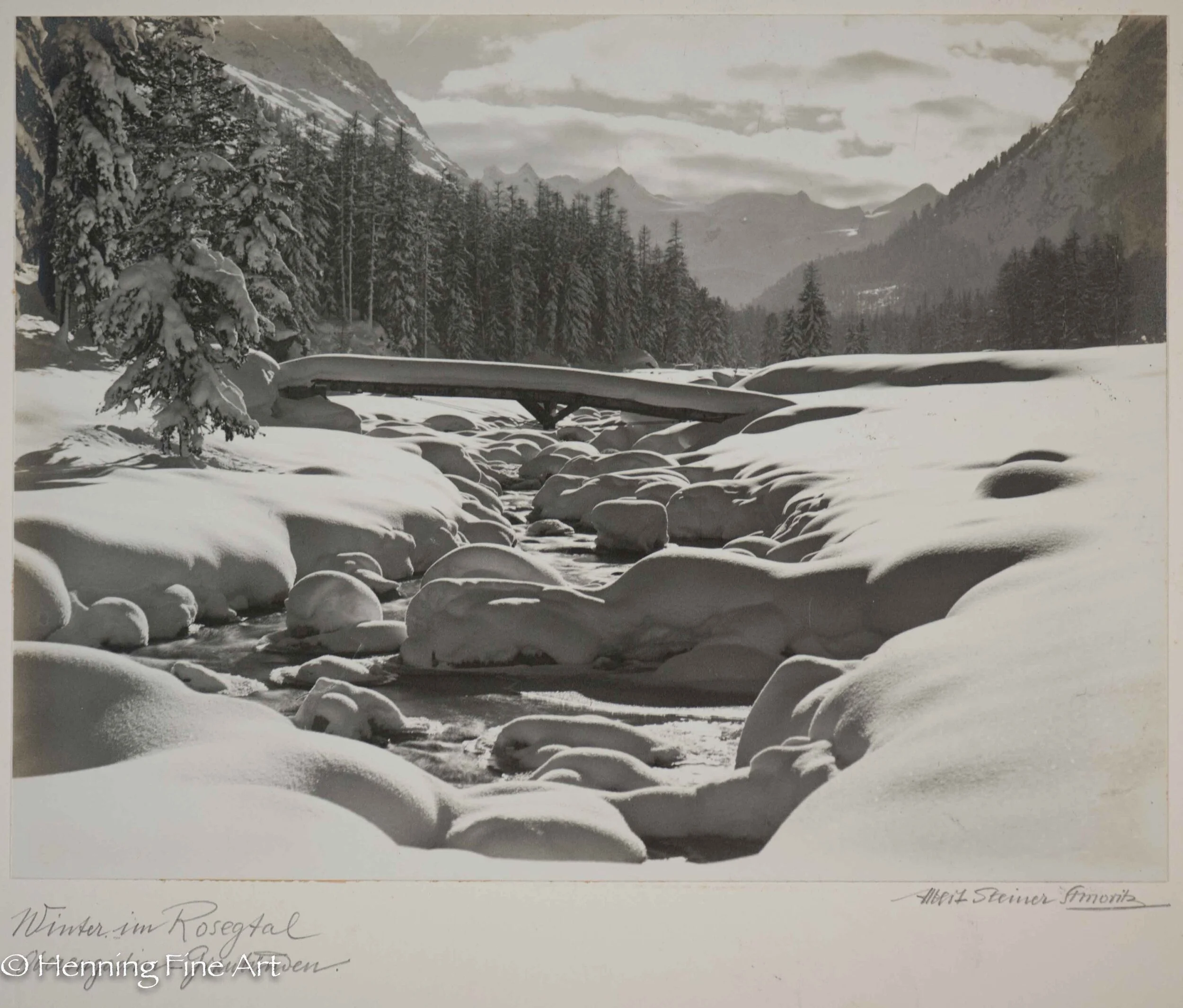 Albert Steiner (1877 - 1965) ”Winter im Rosegtal. Oberengadin-Graubunden.” Image (4-2)