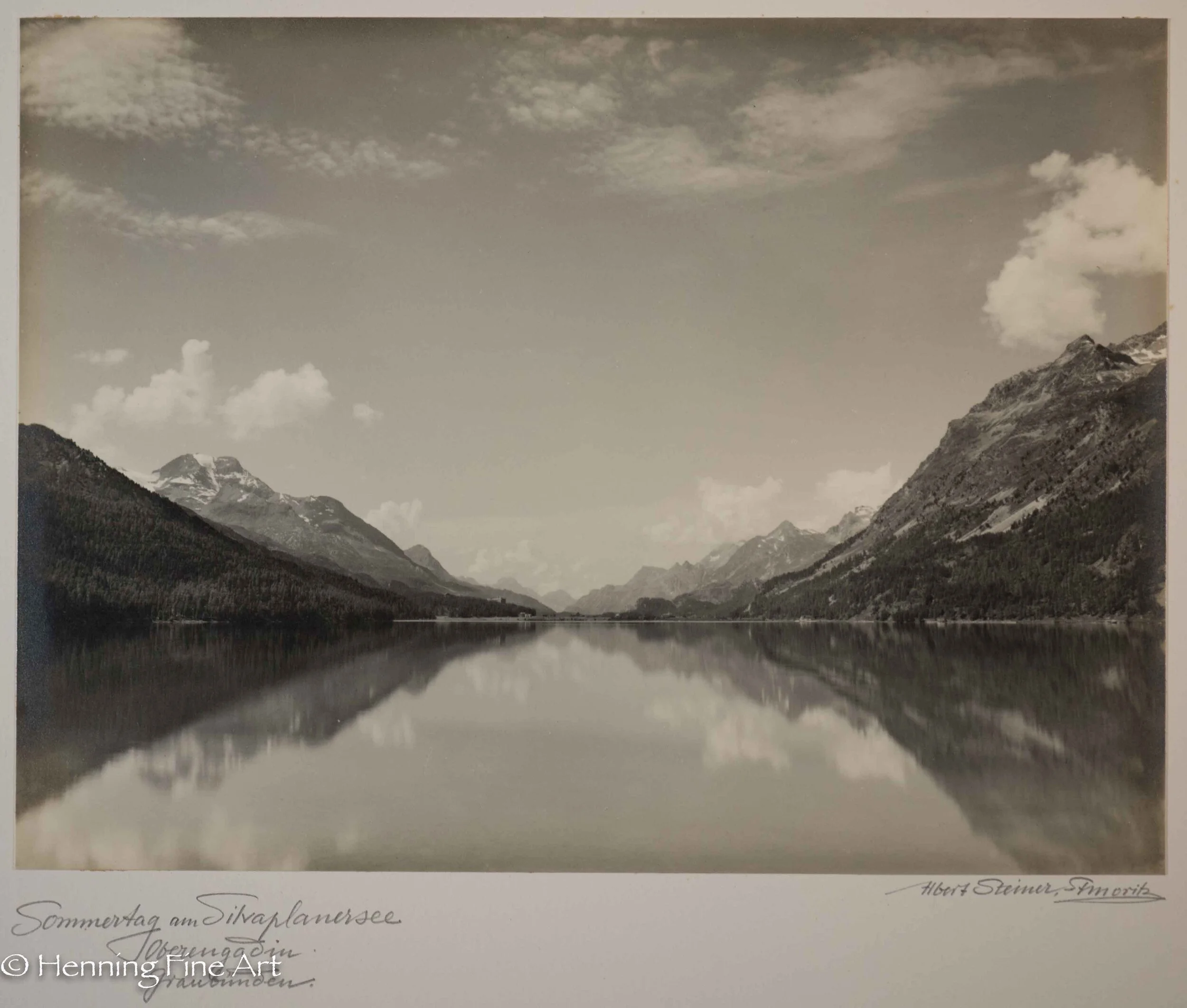 Albert Steiner (1877 - 1965) ”Sommertag am Silvaplanersee Oberengadin Graubunden.” Image (5-1)