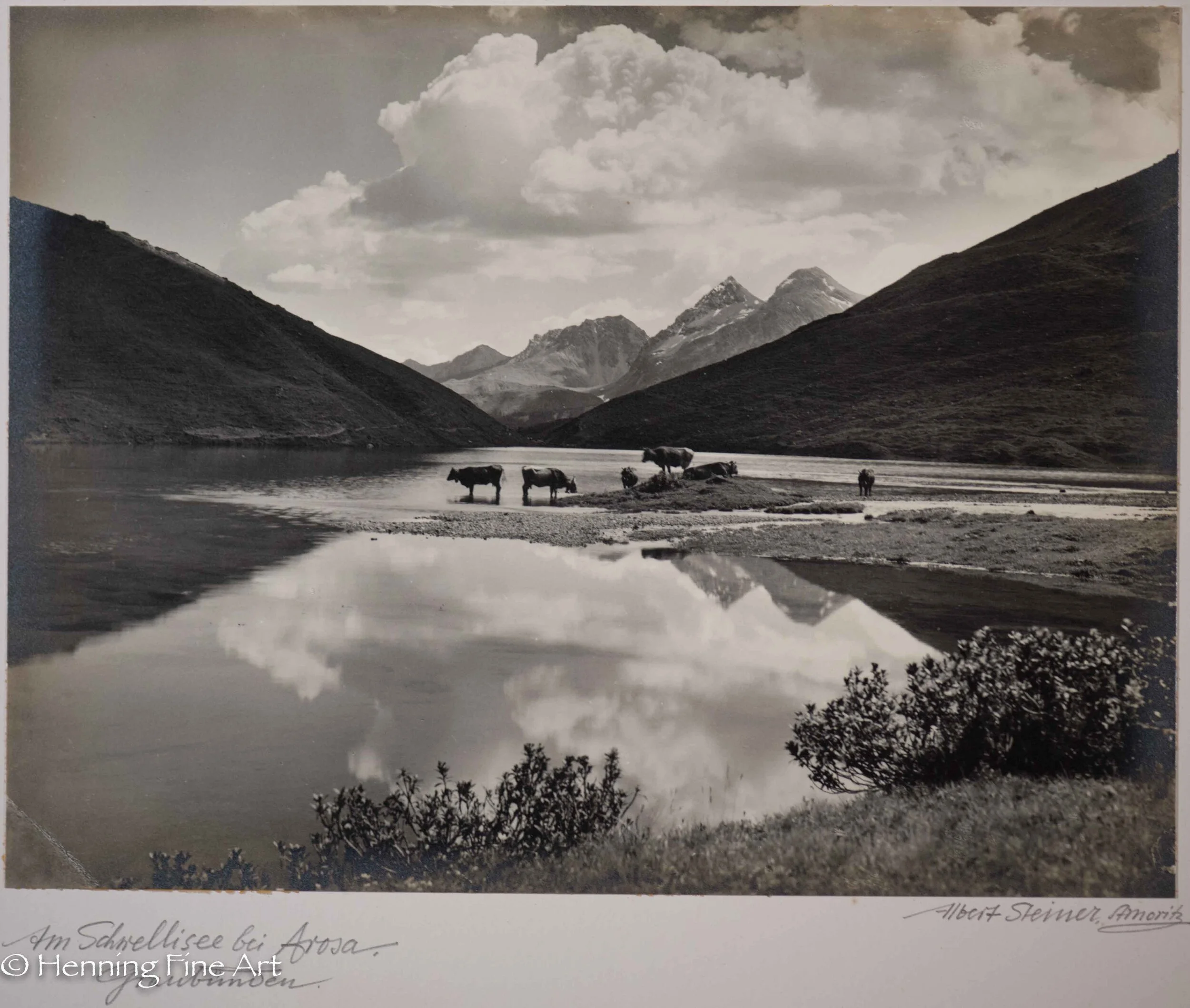 Albert Steiner (1877 - 1965) ”Am Schnellisee bei Arosa. Graubunden.” Image (2-4)
