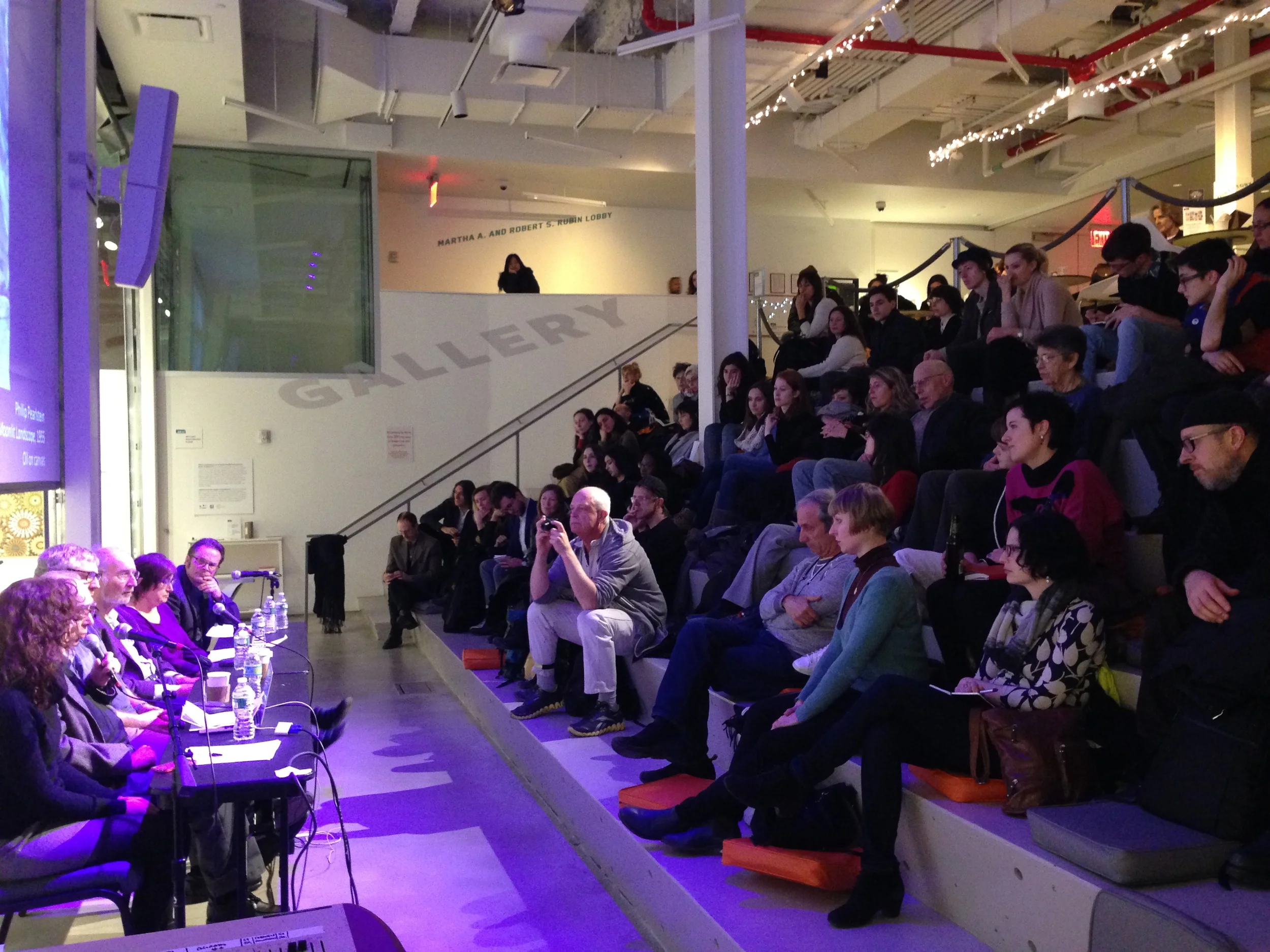 O Pioneers, panel discussion on the Stoop at BRIC House with Paddy Johnson, Walter Robinson, Joyce Kozloff, Max Kozloff, and Irving Sandler, and Joe Amrhein