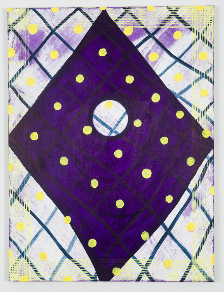Untitled (Yellow Dots), Oil on Canvas, 36" x 48", 2015