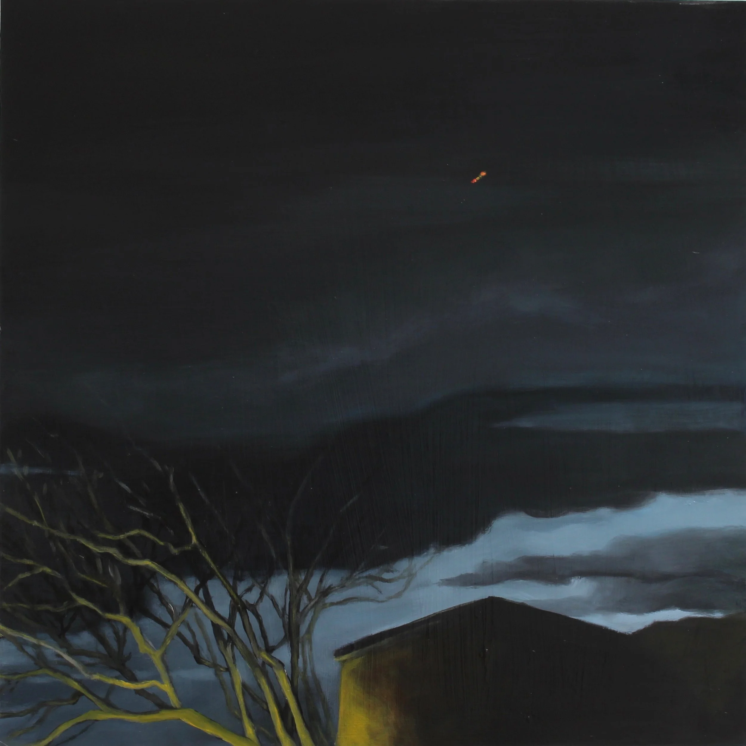 Night 06, 2019 16”X16” oil on wood panel