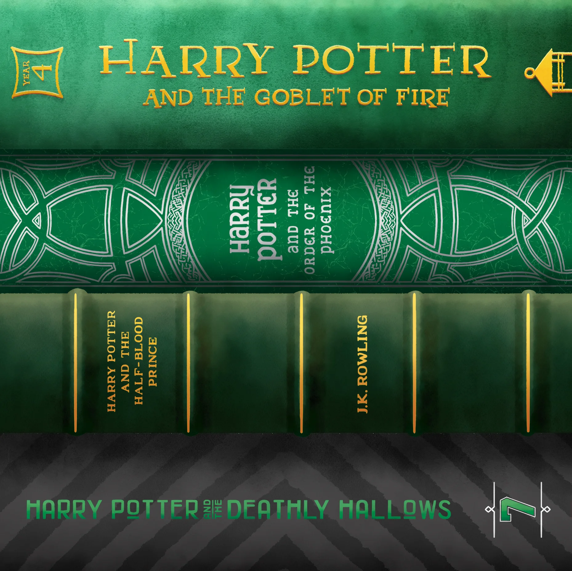 Harry Potter: Slytherin House Book Stack