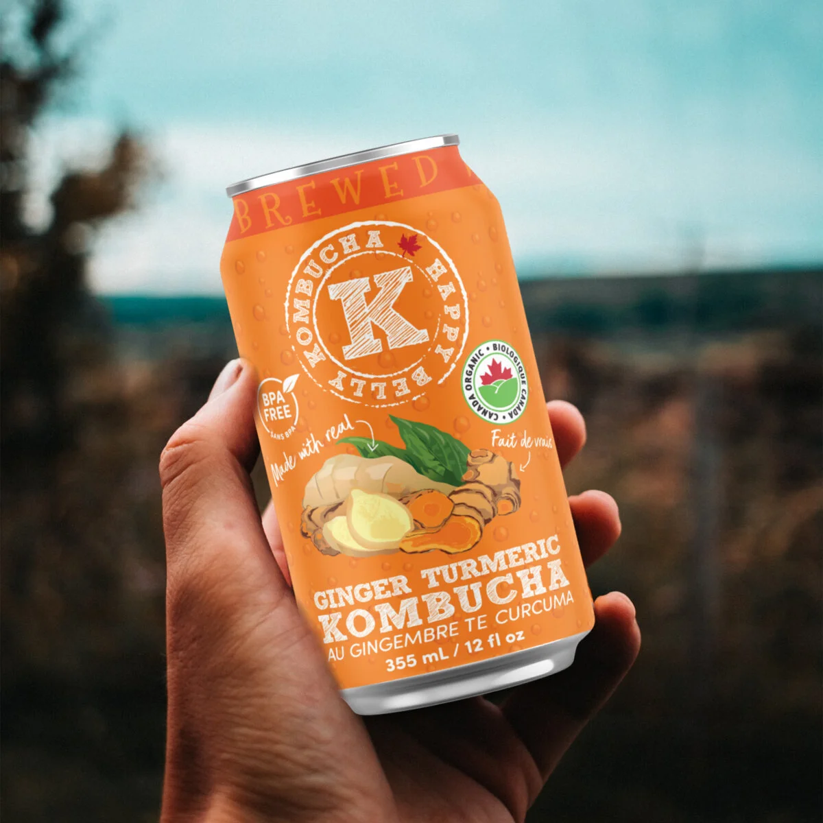 GINGER TURMERIC KOMBUCHA — HAPPY BELLY KOMBUCHA