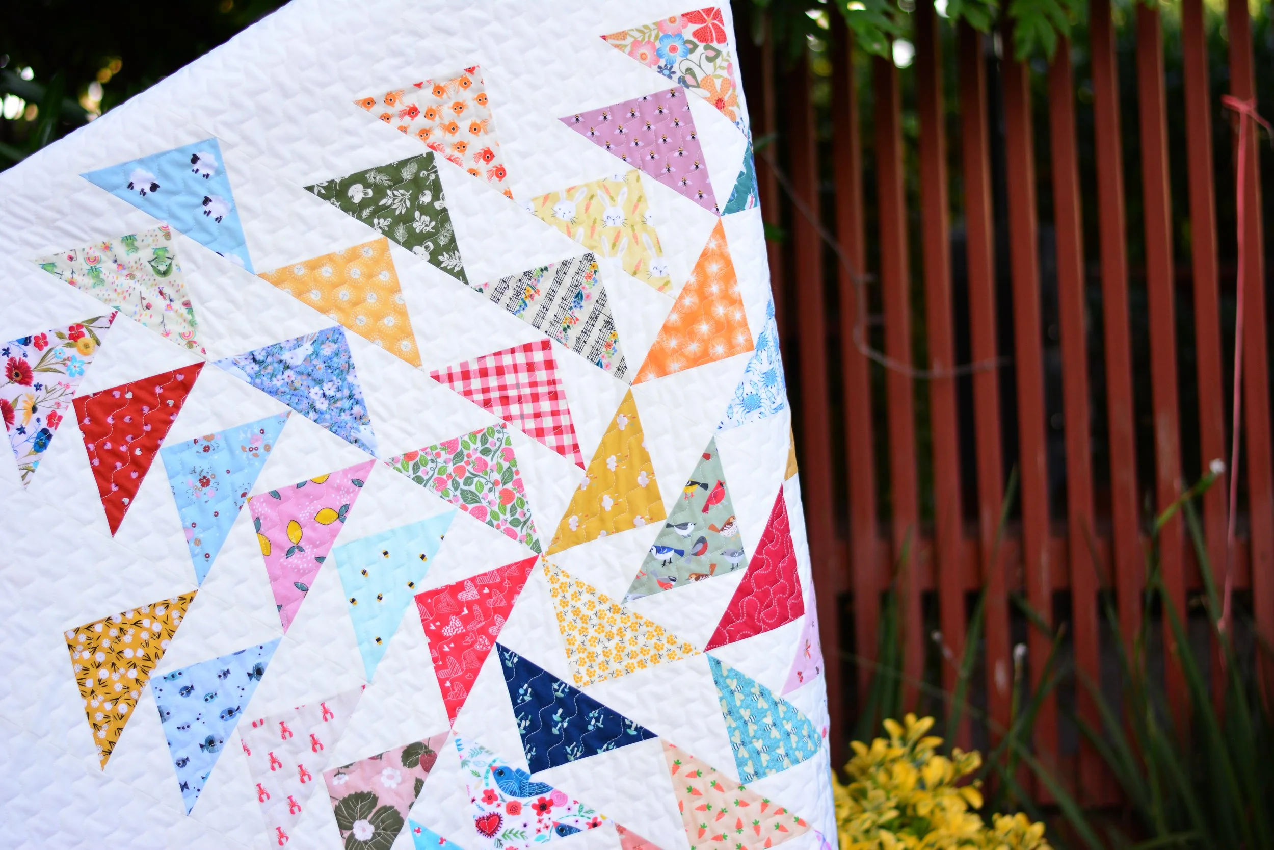 Scrappy Flying Geese Quilt