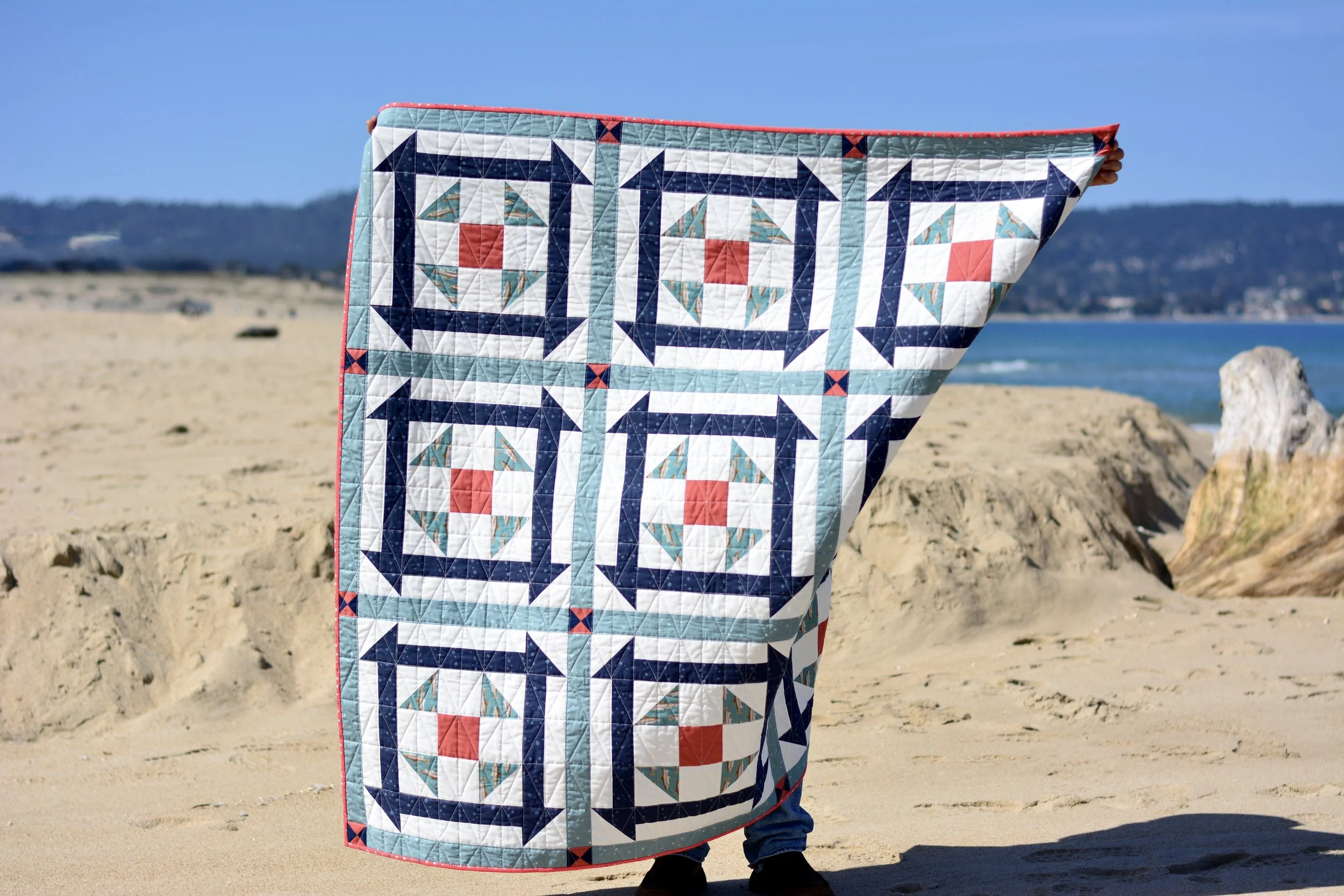 Double Churn Dash Quilt