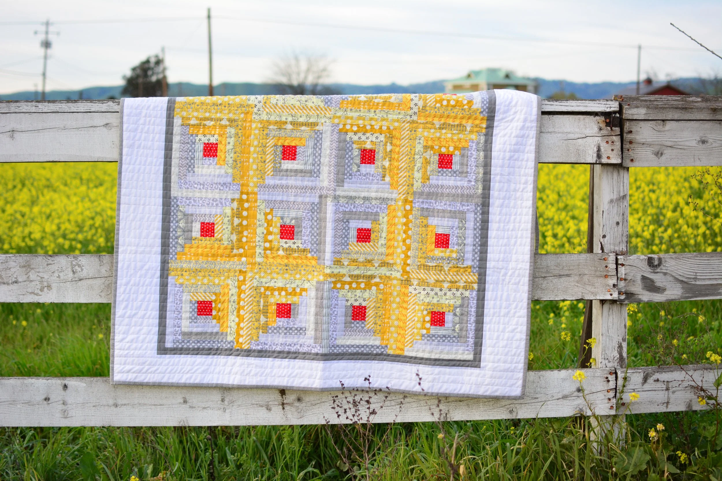 Scrappy Log Cabin Quilt