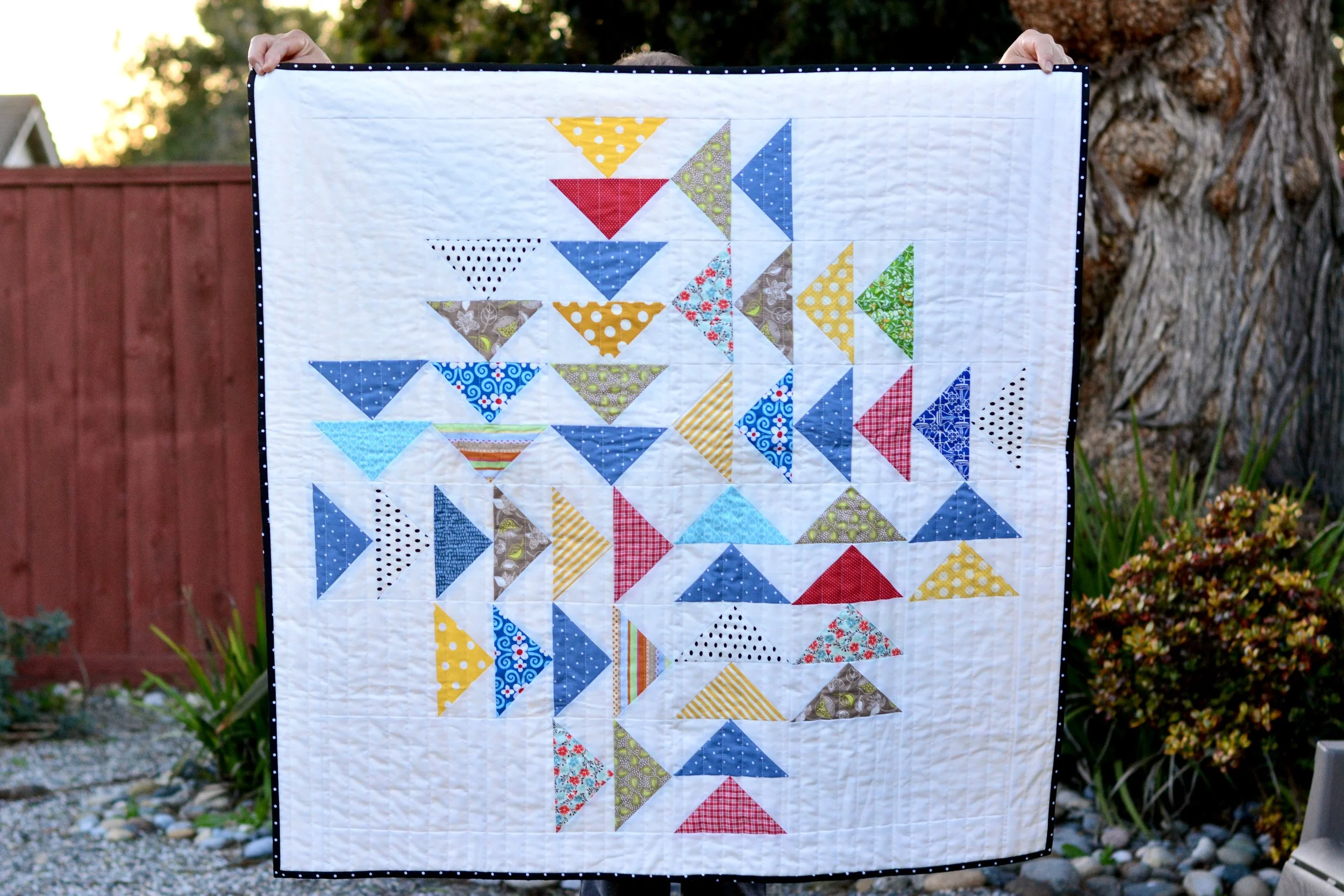 Scrappy Flying Geese Quilt 