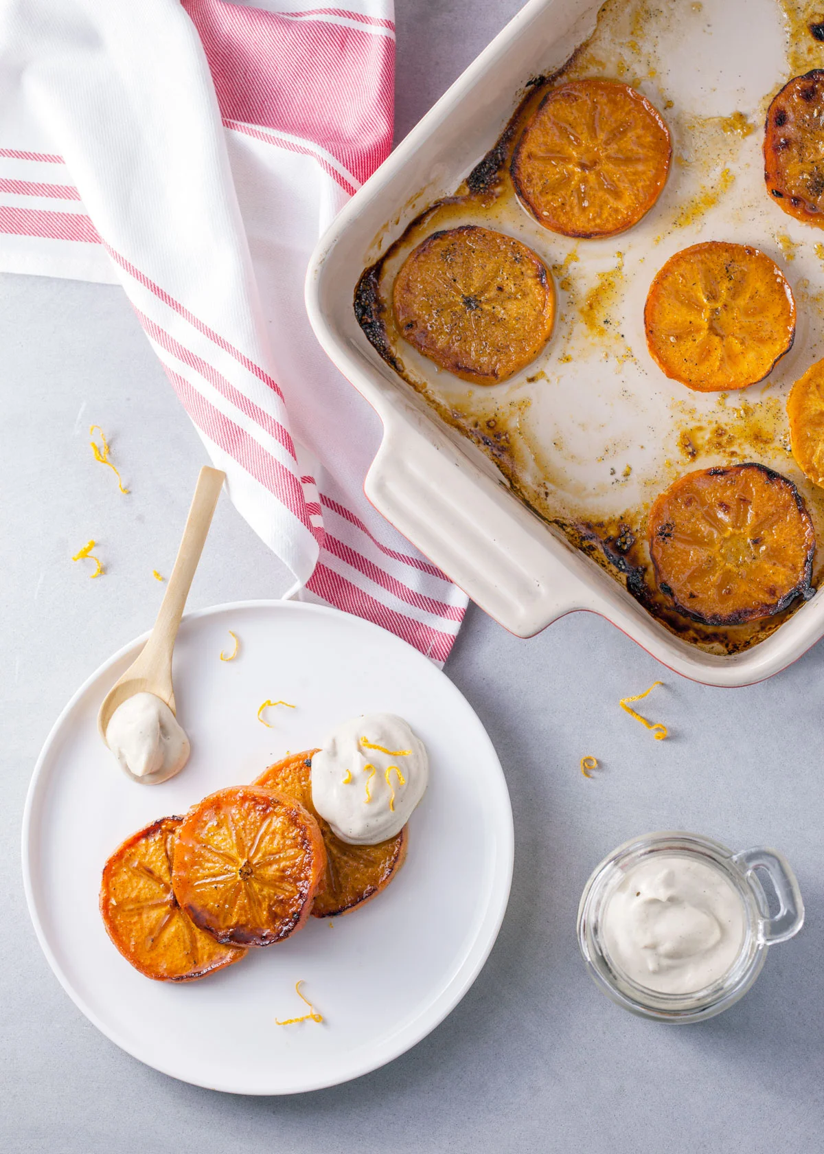 Caramelized Persimmons with Vanilla Maple Cream // Natural Girl Modern World // Vegan & Gluten Free
