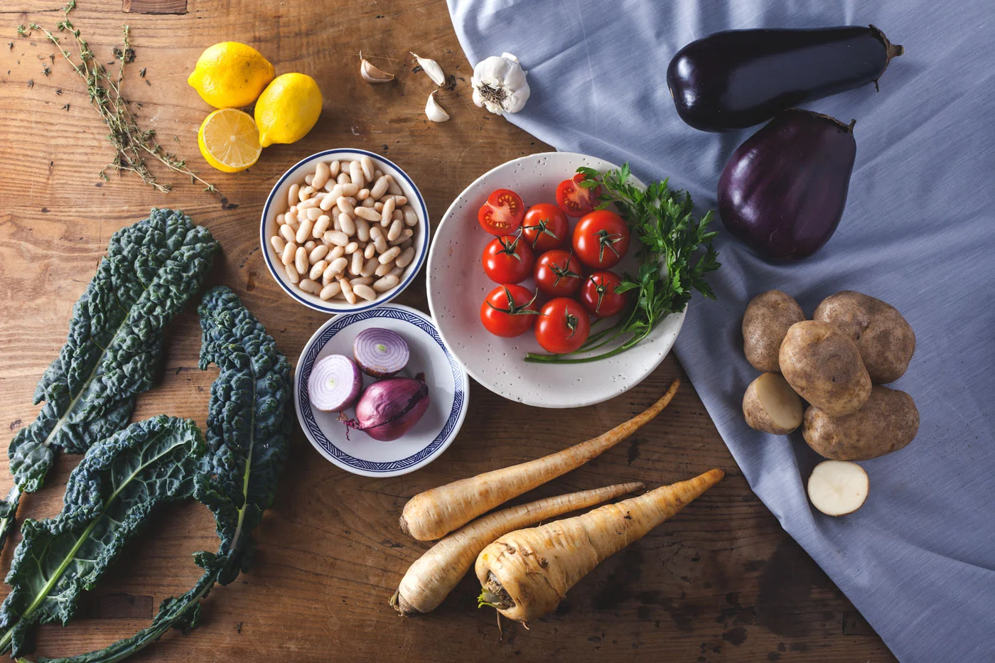 Parsnip Mashed Potatoes with Mediterranean Eggplant // Natural Girl Modern World // Vegetarian & Gluten Free