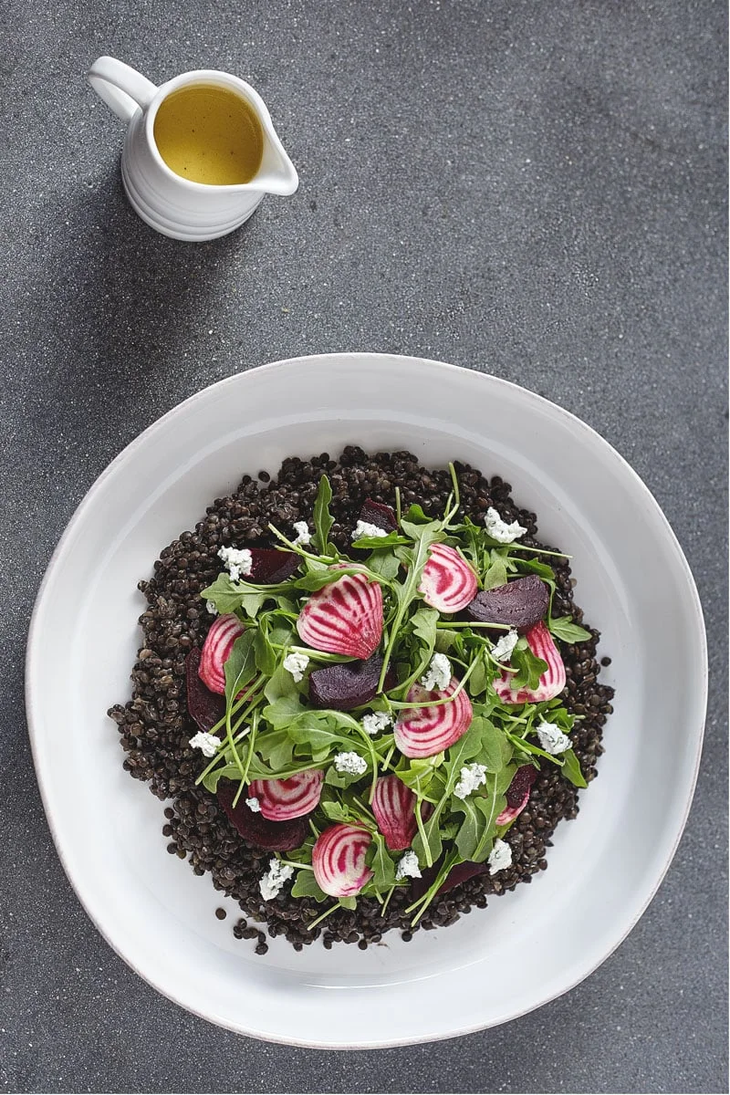 Beet & Lentil Salad with Herbed Goat Cheese // Natural Girl Modern World // Vegetarian & Gluten Free