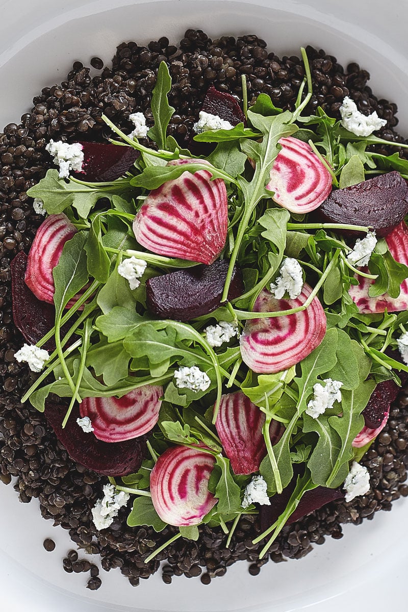 Beet & Lentil Salad with Herbed Goat Cheese // Natural Girl Modern World // Vegetarian & Gluten Free