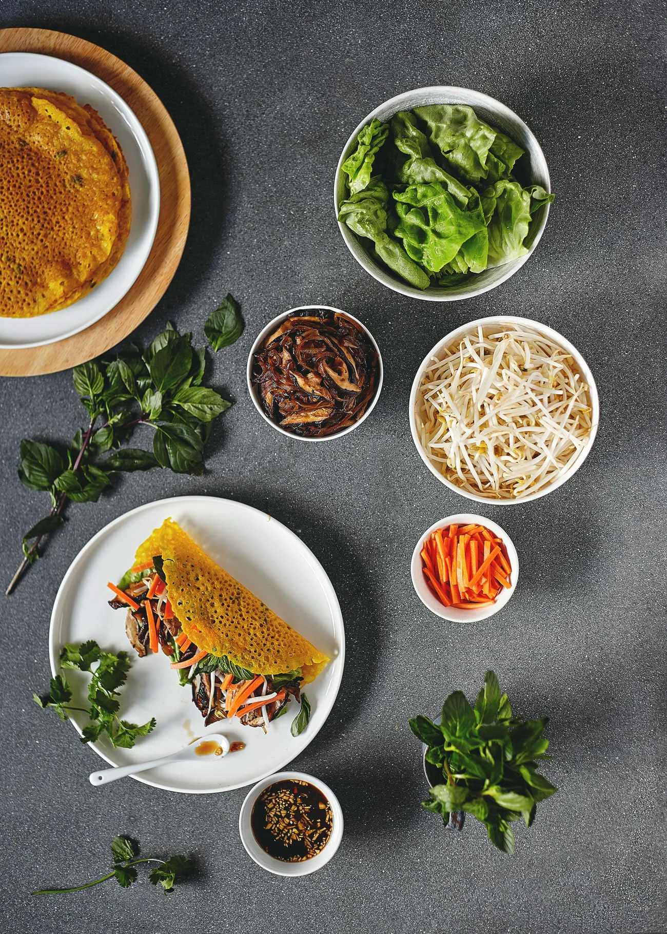 Crispy Vietnamese Crepes (Bahn Xeo) // Natural Girl Modern World // Vegan & Gluten Free