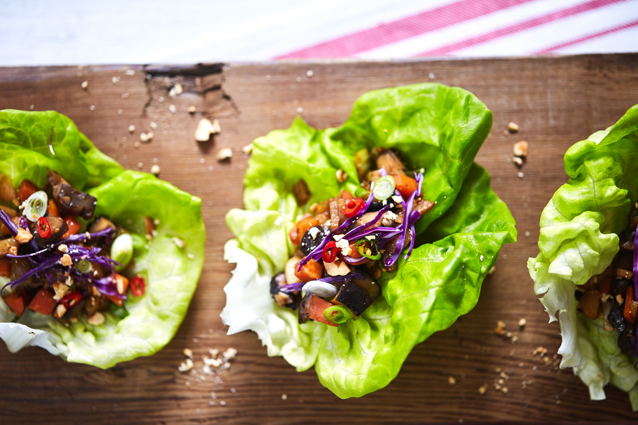 Asian Mushroom Lettuce Wraps // Natural Girl Modern World // Vegan & Gluten Free