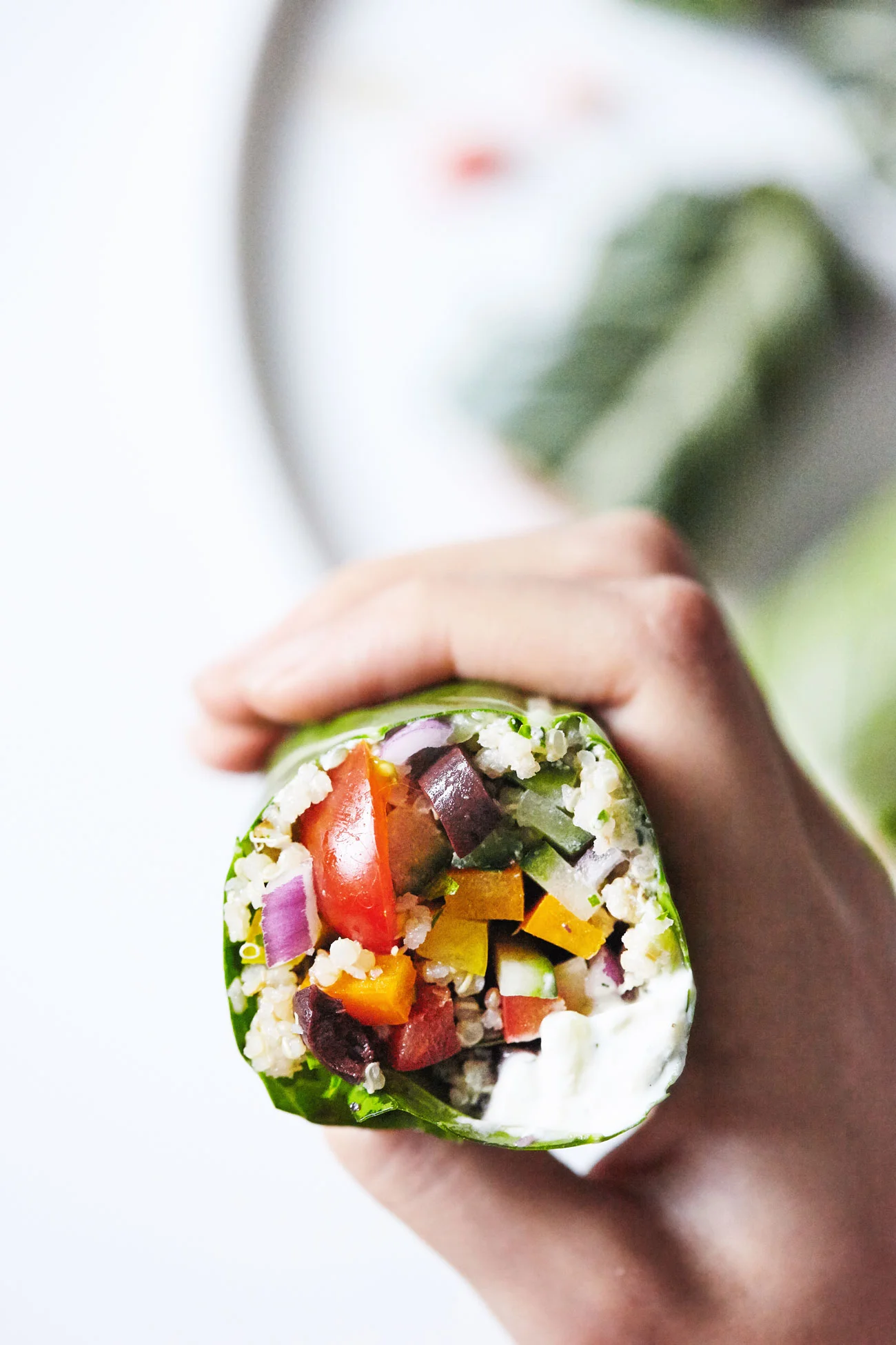 Greek Collard Green Wraps with Vegan Tzatziki // Natural Girl Modern World // Vegan & Gluten Free