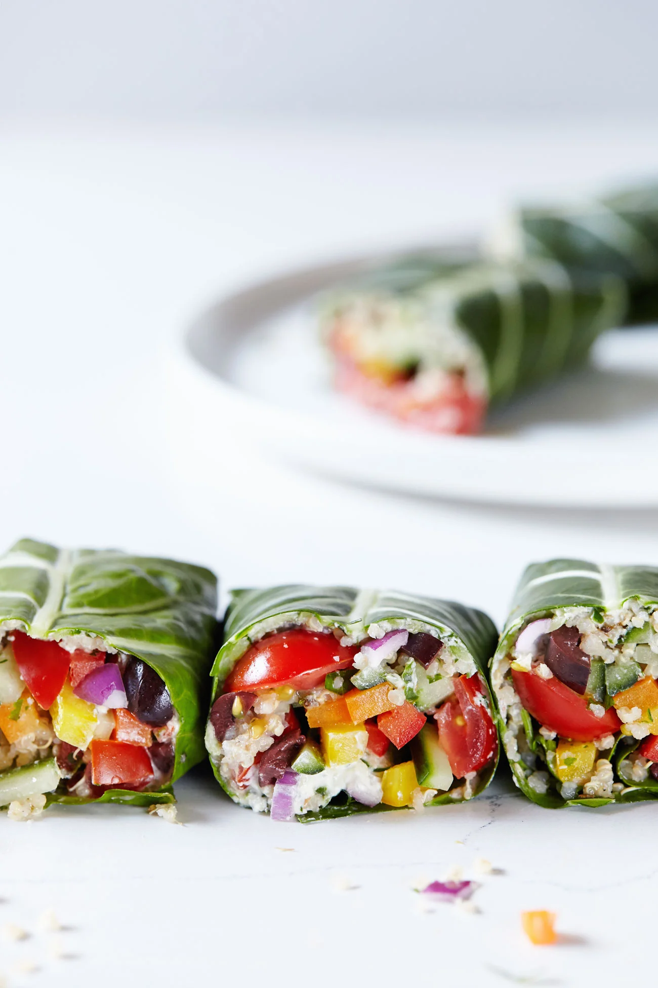 Greek Collard Green Wraps with Vegan Tzatziki // Natural Girl Modern World // Vegan & Gluten Free