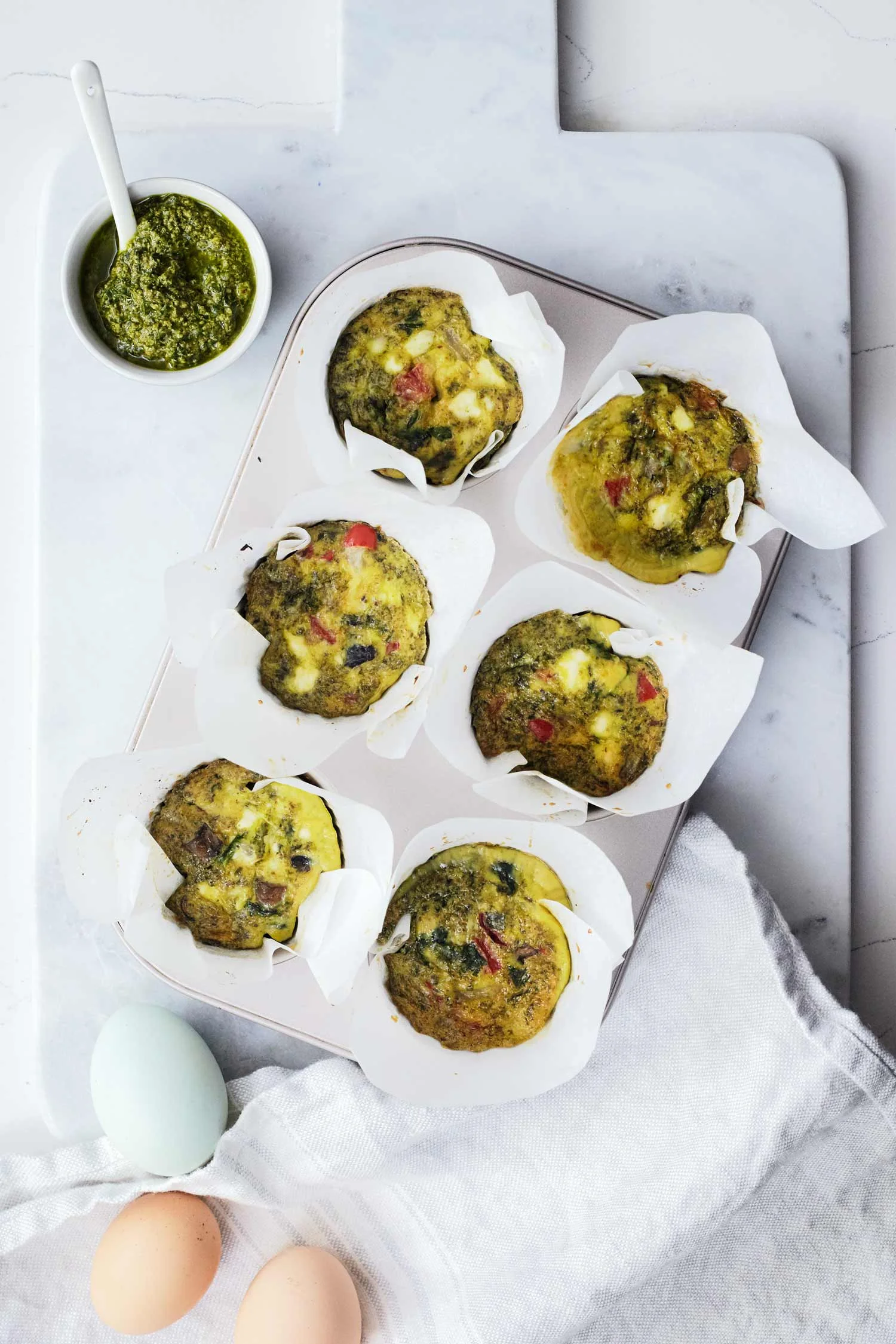 Easy Pesto Egg Muffins — Evergreen Kitchen