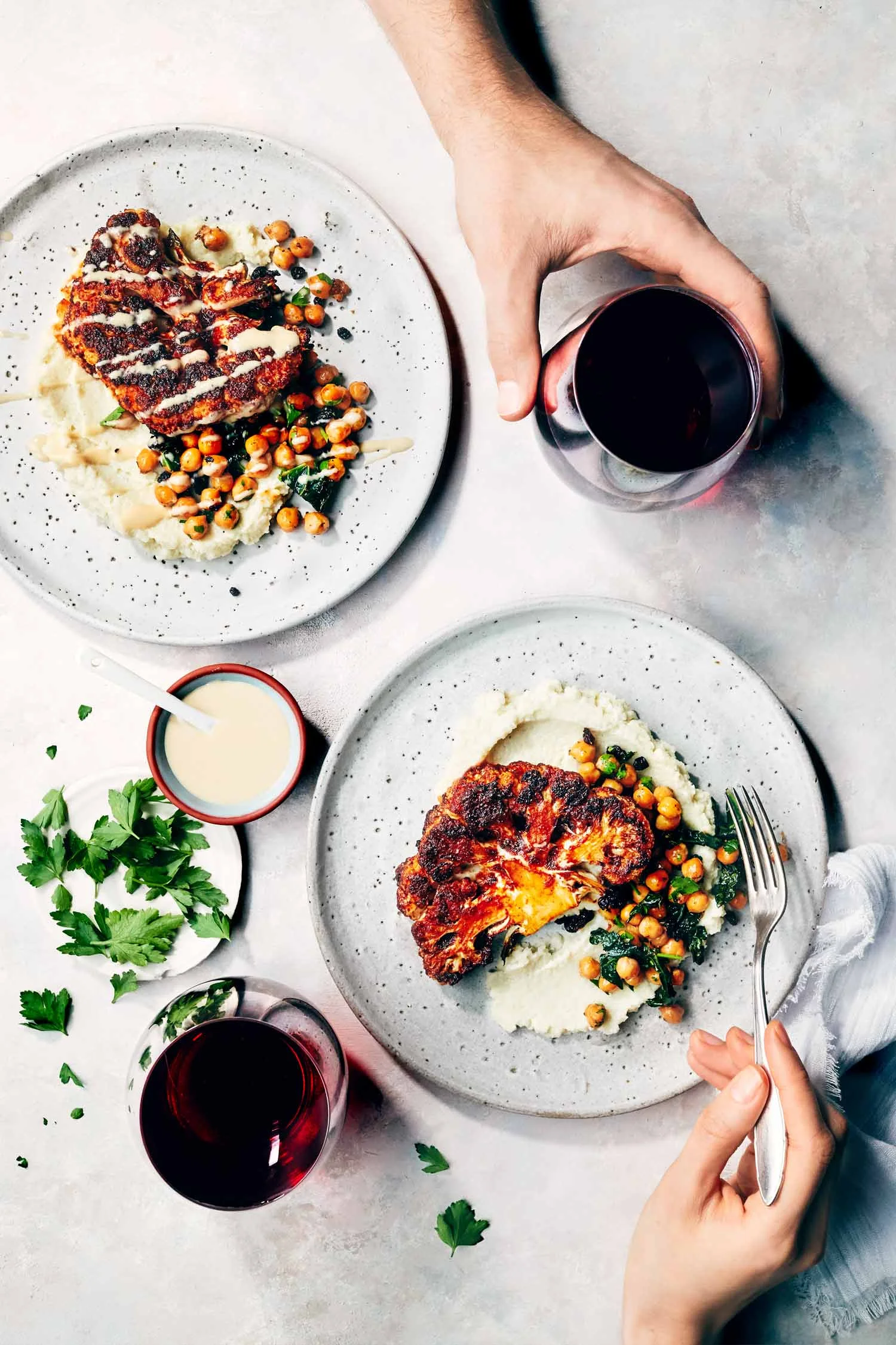 Harissa Spiced Cauliflower Steaks | Evergreen Kitchen | Vegan & Gluten Free