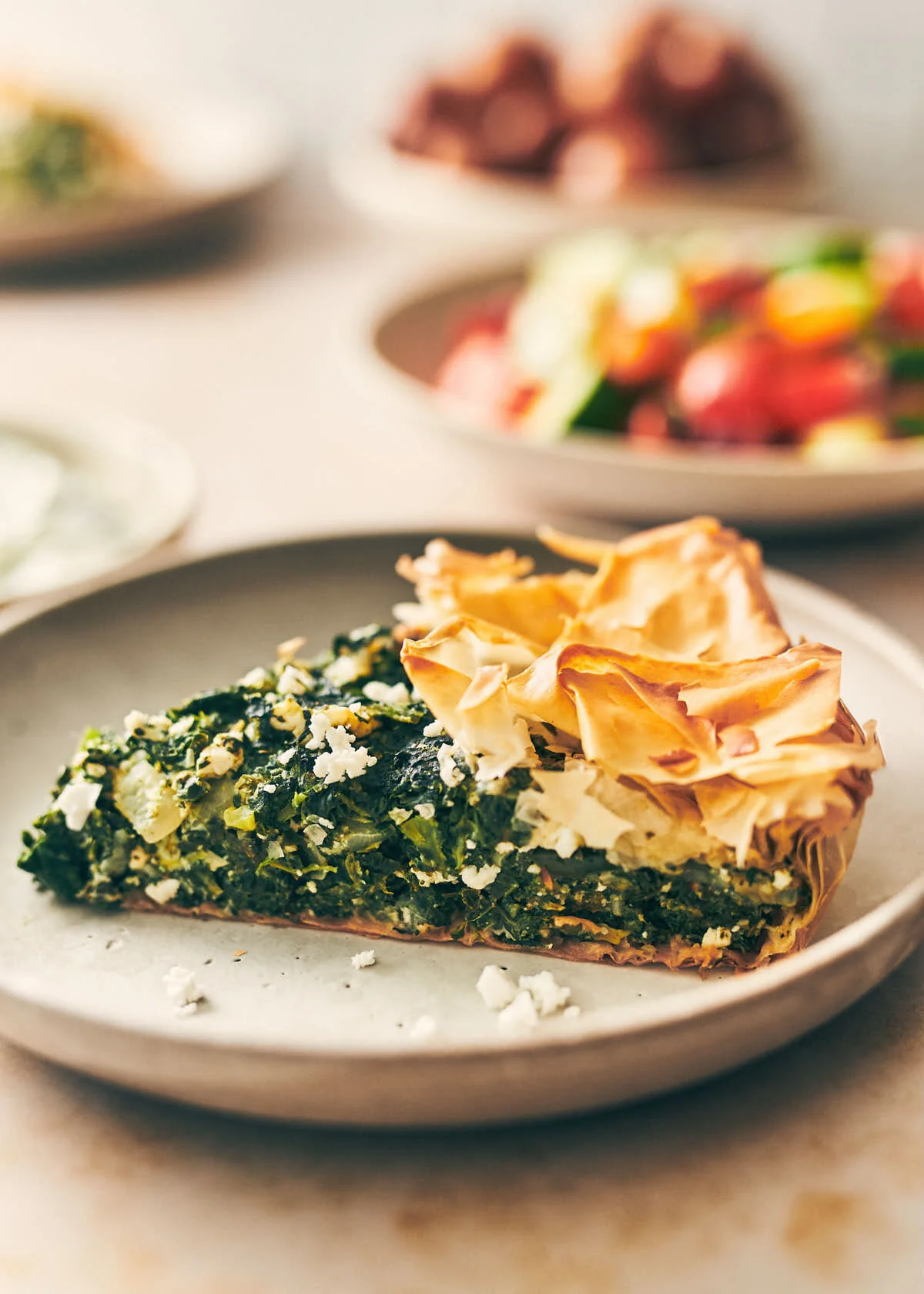 Skillet Pan Spanakopita (Spinach Pie) | Evergreen Kitchen | Vegetarian