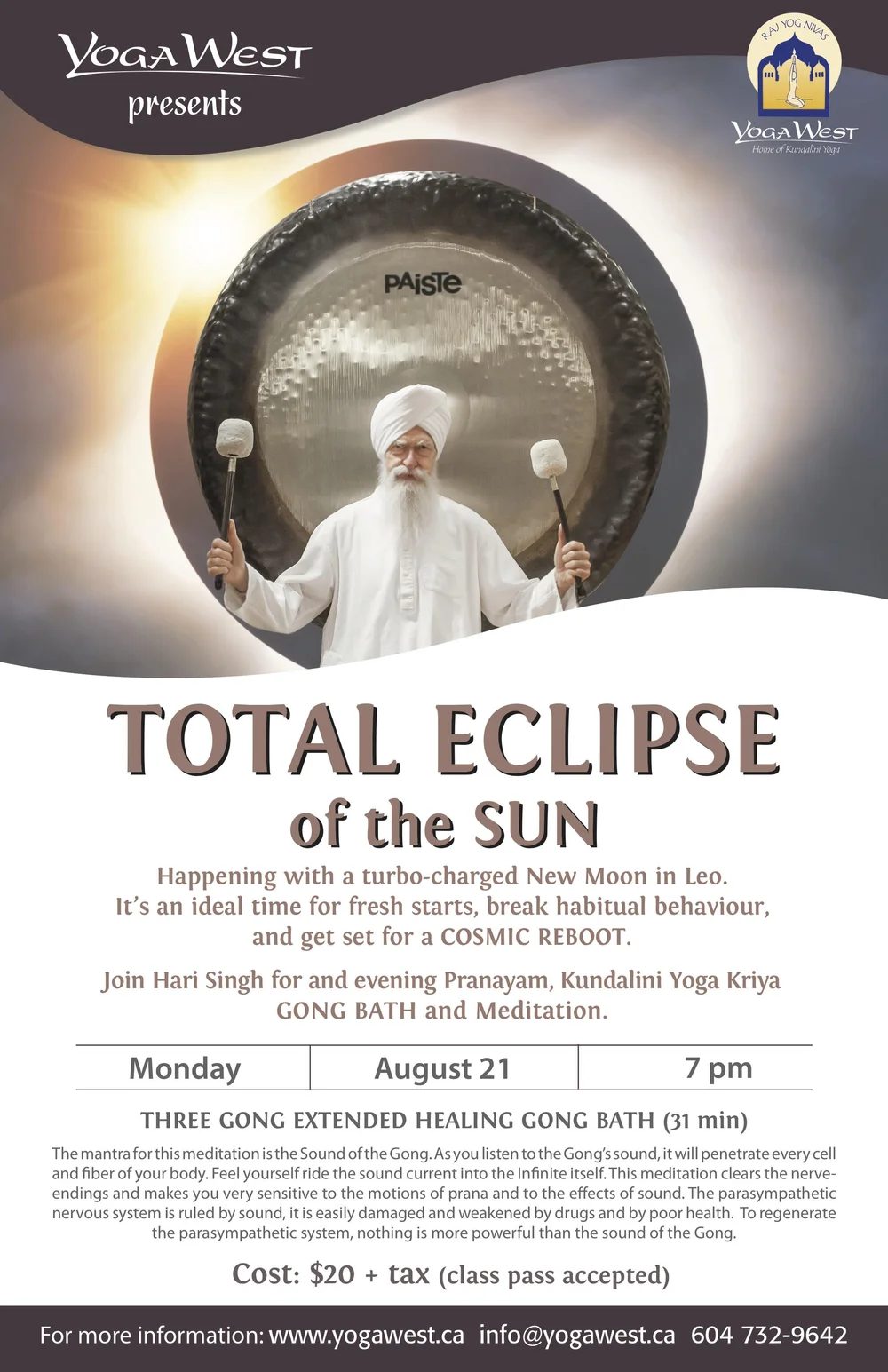 Yoga West Vancouver Total Eclipse
