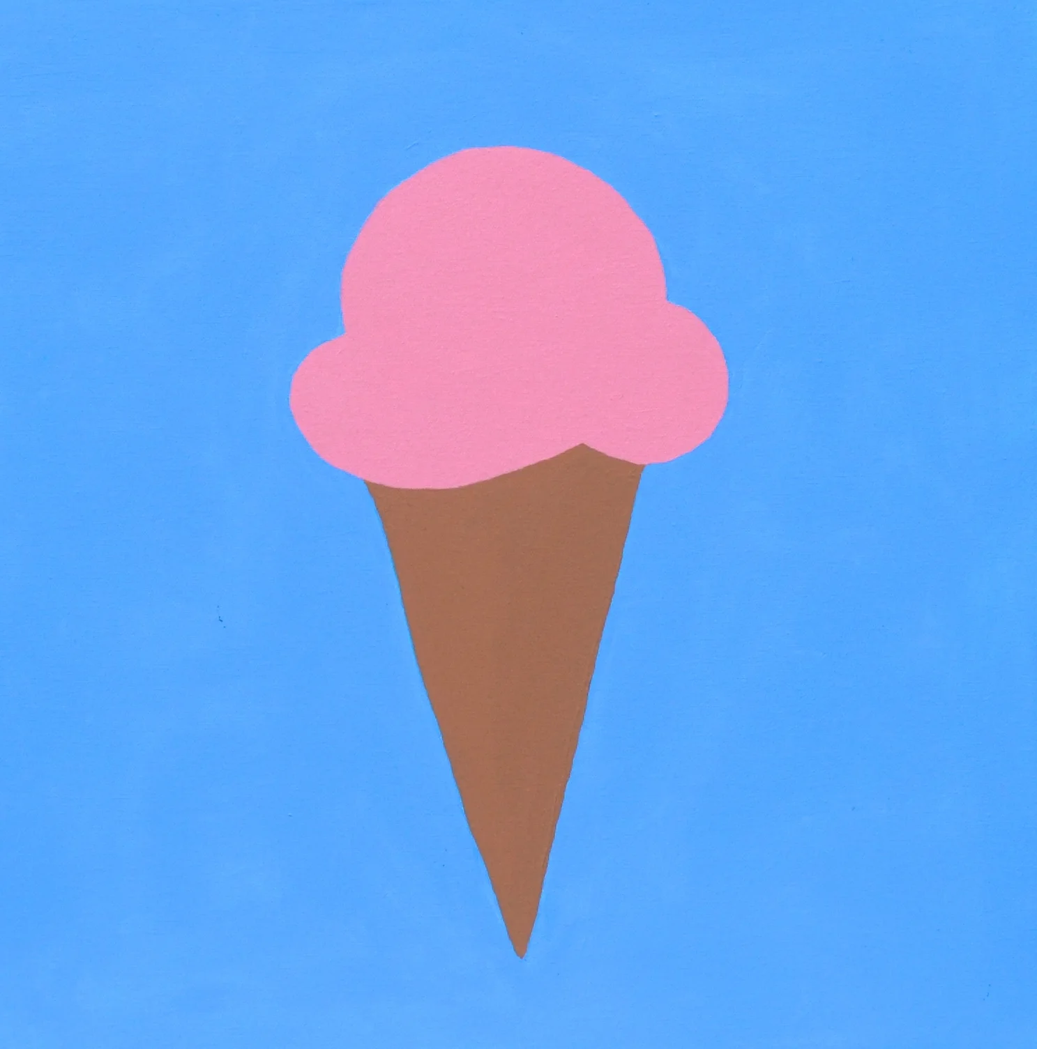 blue, ice-cream cone (20"x20")