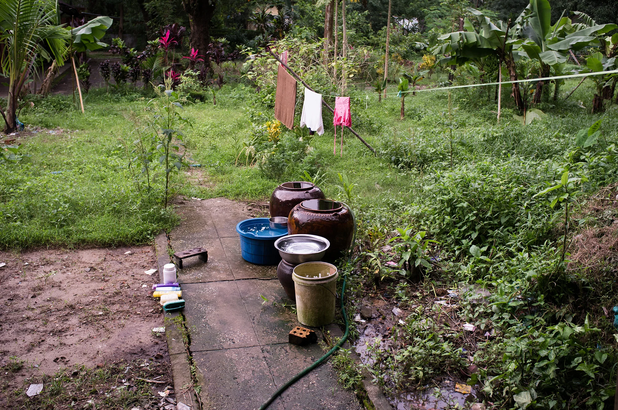 Communal washing area.