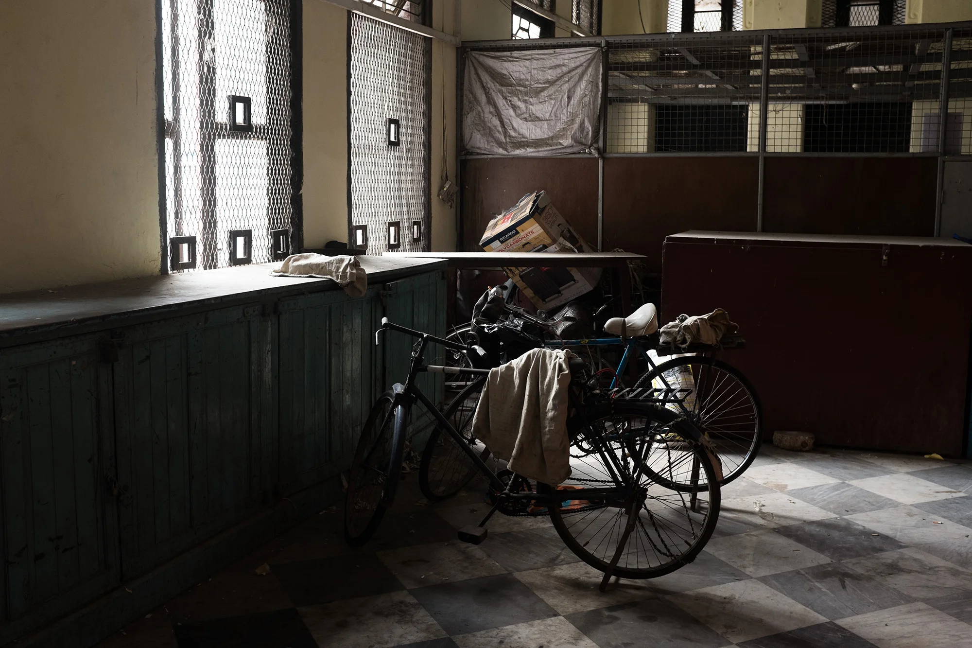 Post office bicycles.