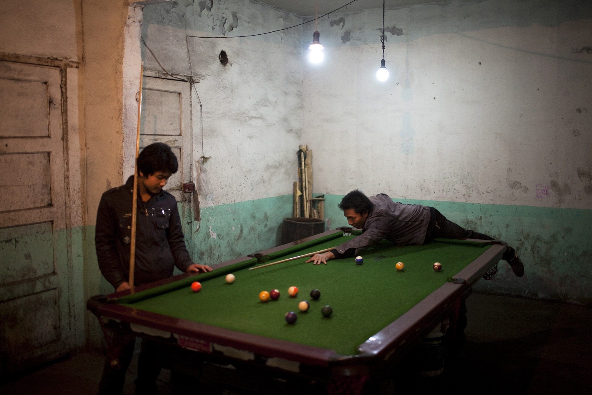 The pool hall.