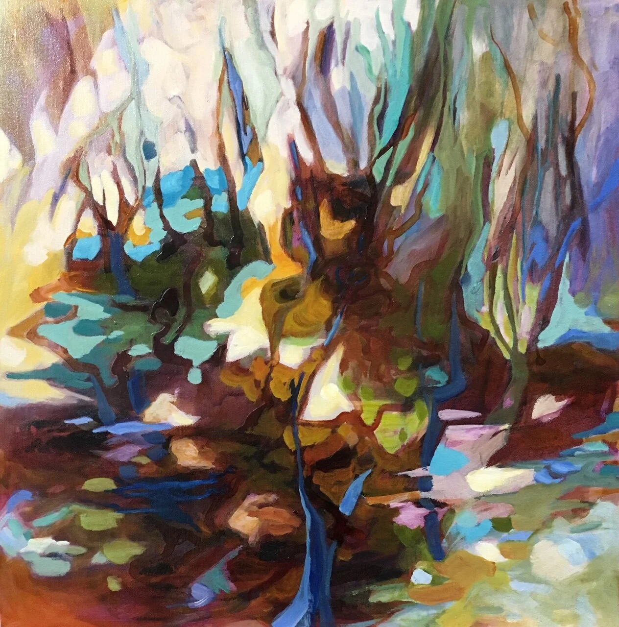 Margie Hooper “Spring” Mixed media on canvas