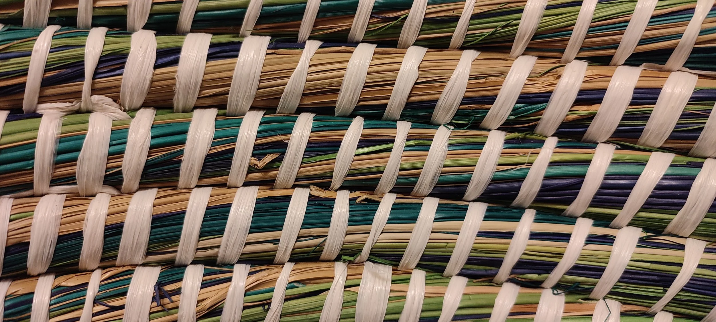 Coiled basket weaving