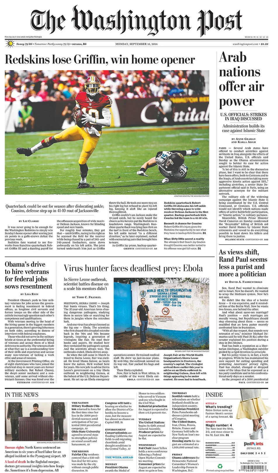 The Washington Post Front Page