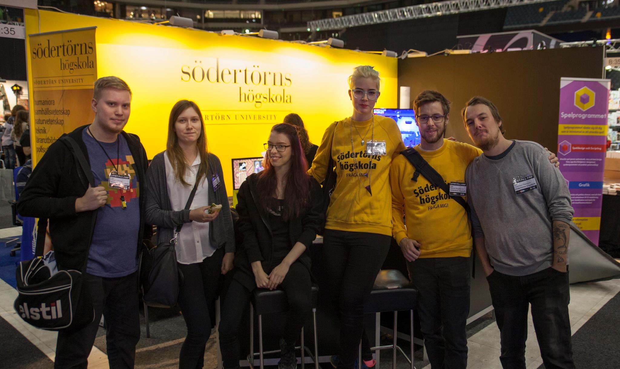One of the three development teams (which I also was a part of) that showcased games at the expo.