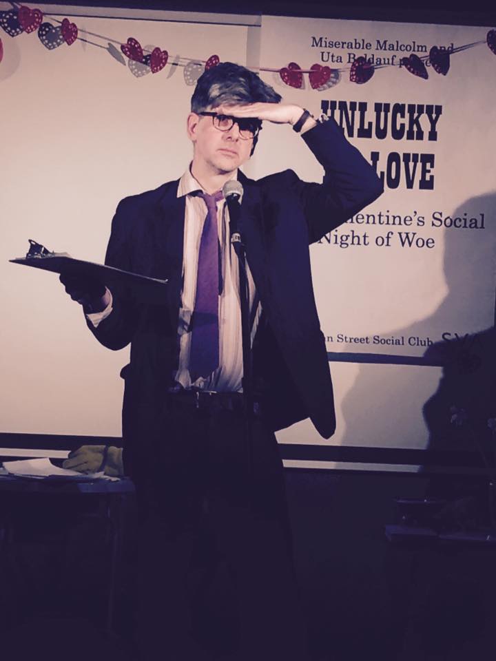 Miserable Malcolm at Unlucky In Love: A Pre-Valentine's Night Of Woe photo by Simon Gunn
