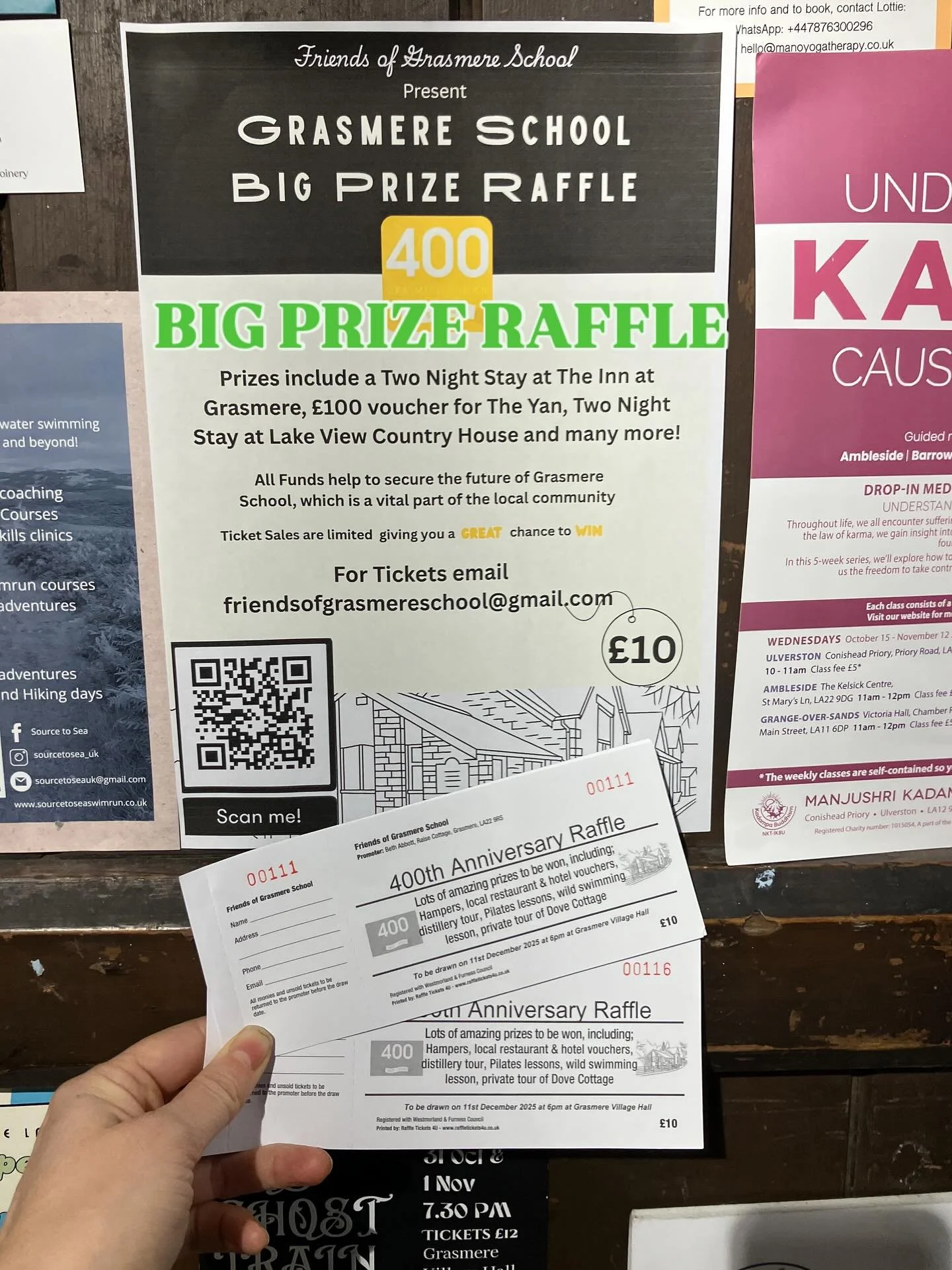 It&rsquo;s time for the @grasmereschool BIG PRIZE RAFFLE!!

The school will be celebrating its 400th anniversary this year! 

🎫 Tickets are selling fast but we have secured some to sell at the shop. If you won&rsquo;t be able to make it to the shop 