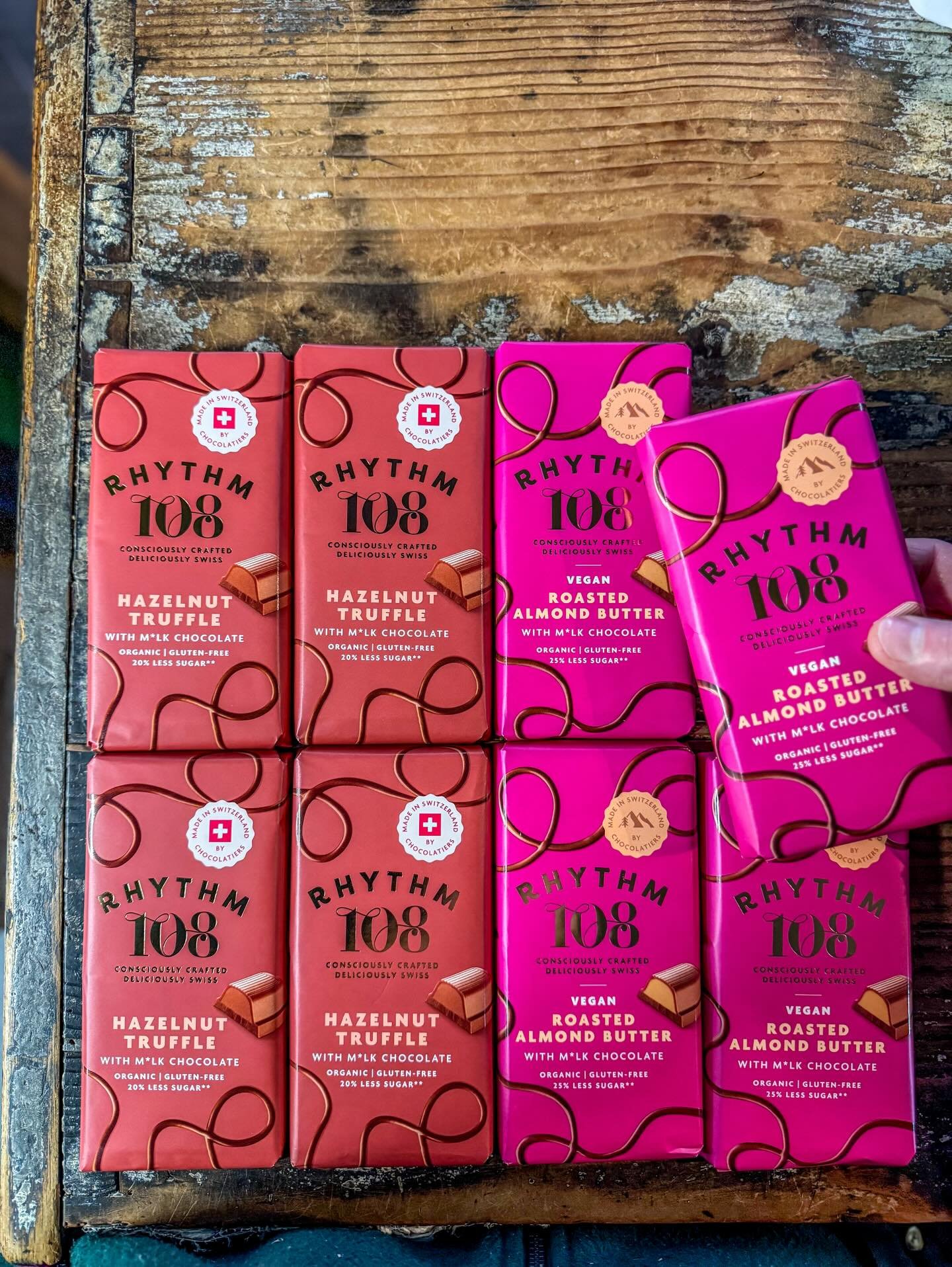 New chocolate on the block 🍫 

Recommended by our in house vegan chocolate tasting expert 🍫✨ you don&rsquo;t have to be vegan to eat this yummy chocolate bar 🤩

#veganchocolate#rthym#thelakedistrict#cumbria#glutenfree