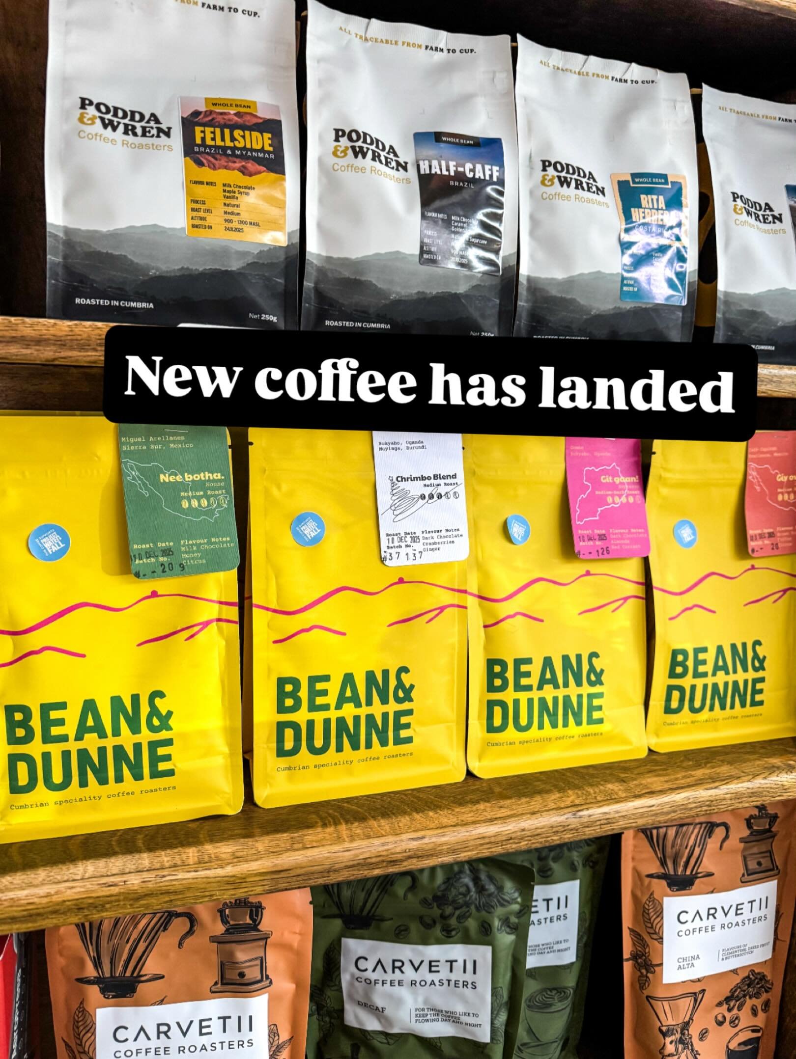 New Coffee from @beananddunnecoffee!

Roasted near Penrith and 5% of profits go towards @project_waterfall.

Winner! 🏆