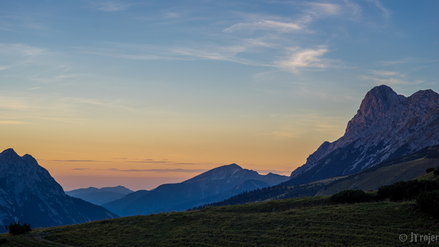 Sunset taken from the Falkenhütte with my 58mm Rokkor lens on the A7r