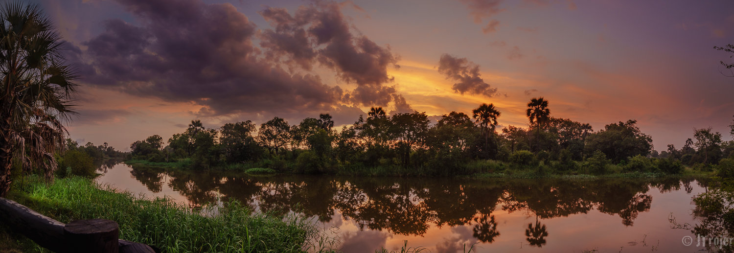 Maramba River Lodge sunset from the bar.