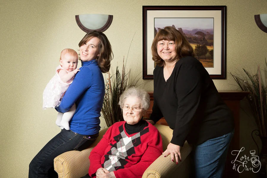 Family Portraits at a 90th Birthday Celebration!