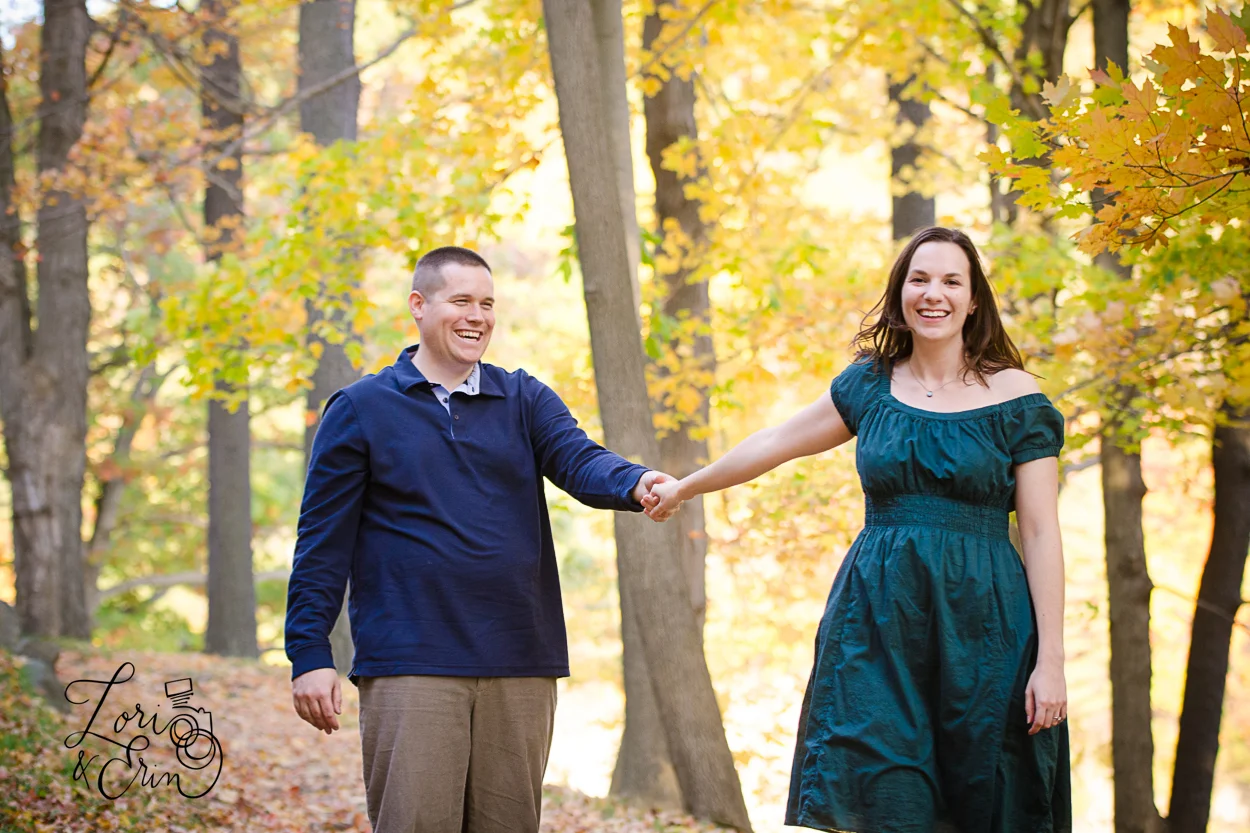 andrea &amp; tom: letchworth park engagement session