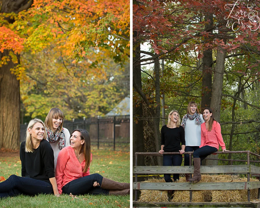 fall sister portraits