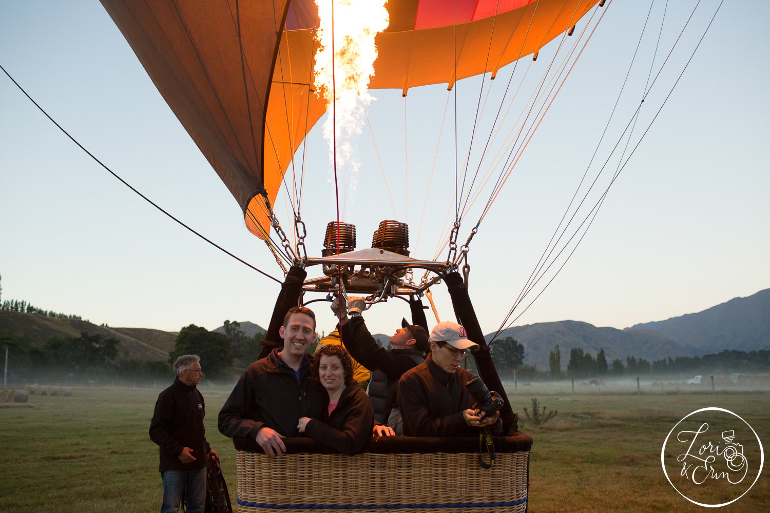  This was our anniversary gift: A hot air balloon ride over Queenstown, NZ! 