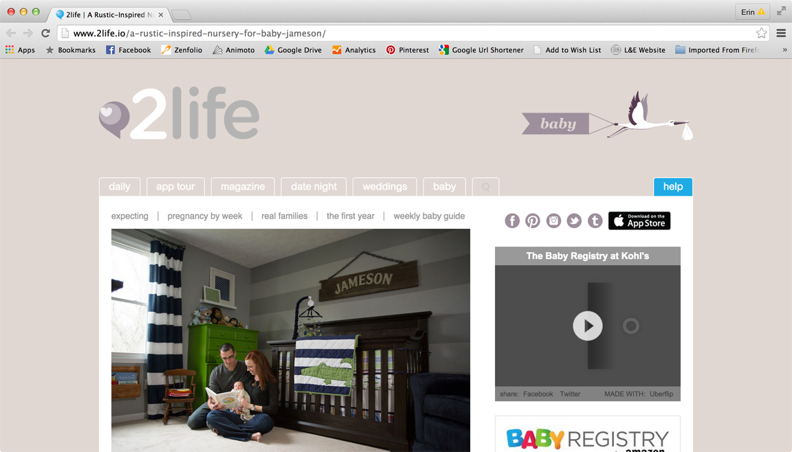 The published blog featuring the whole family!