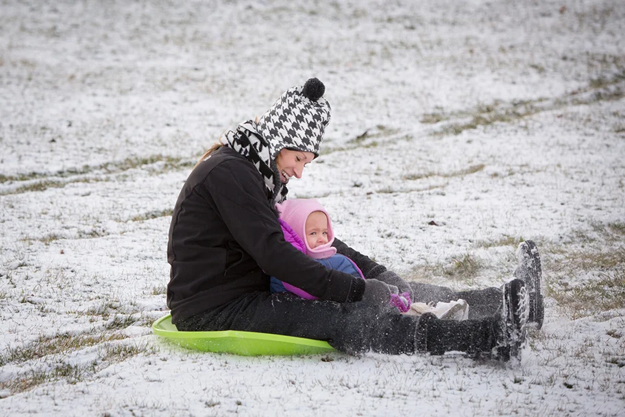 Sledding Fun: Fairport NY Photographers