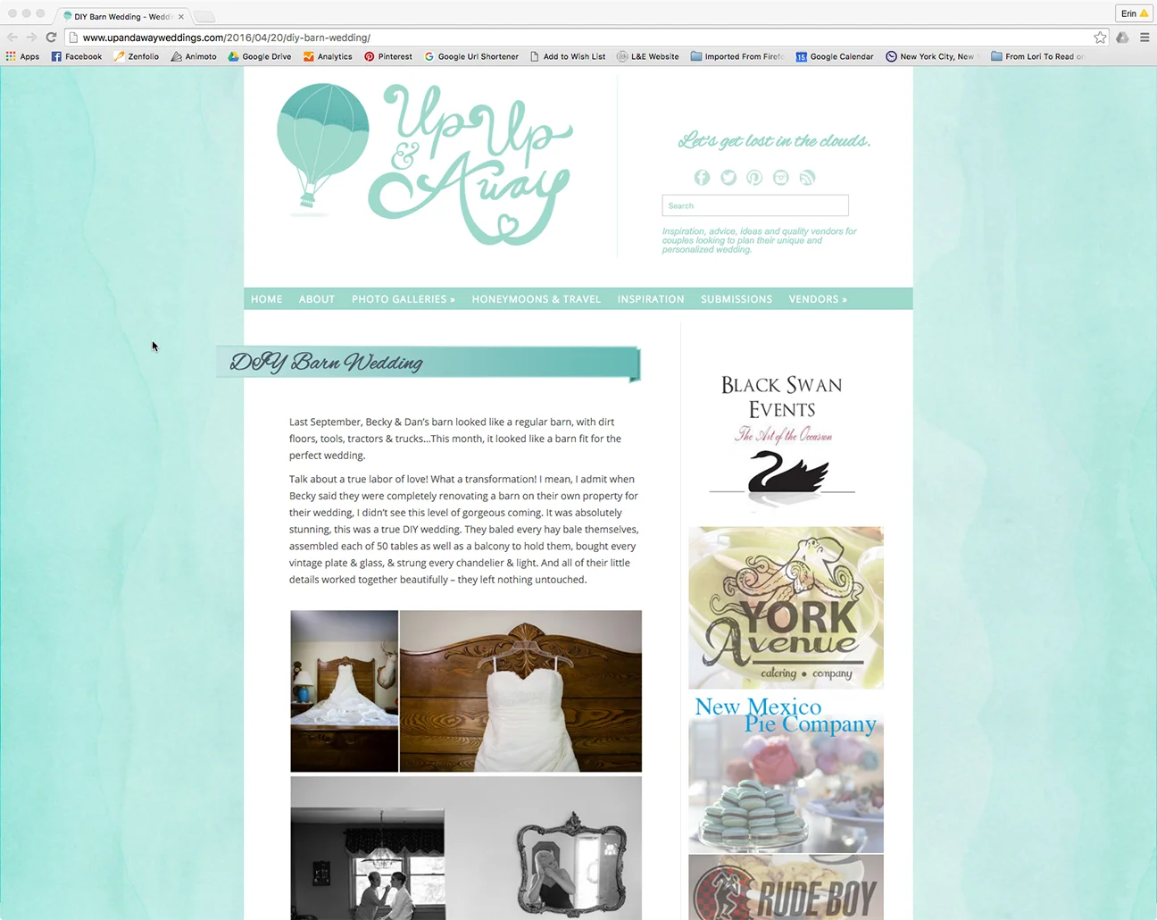 It's so exciting to see our Fingerlakes wedding photography get published!