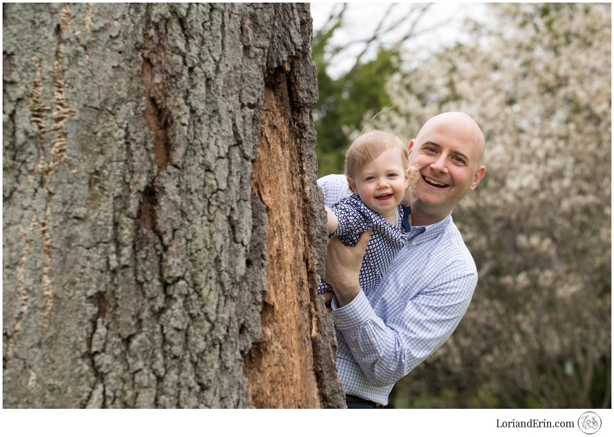 Dad & daughter, Spring Family Portrait Photography at Highland Park, Rochester, NY
