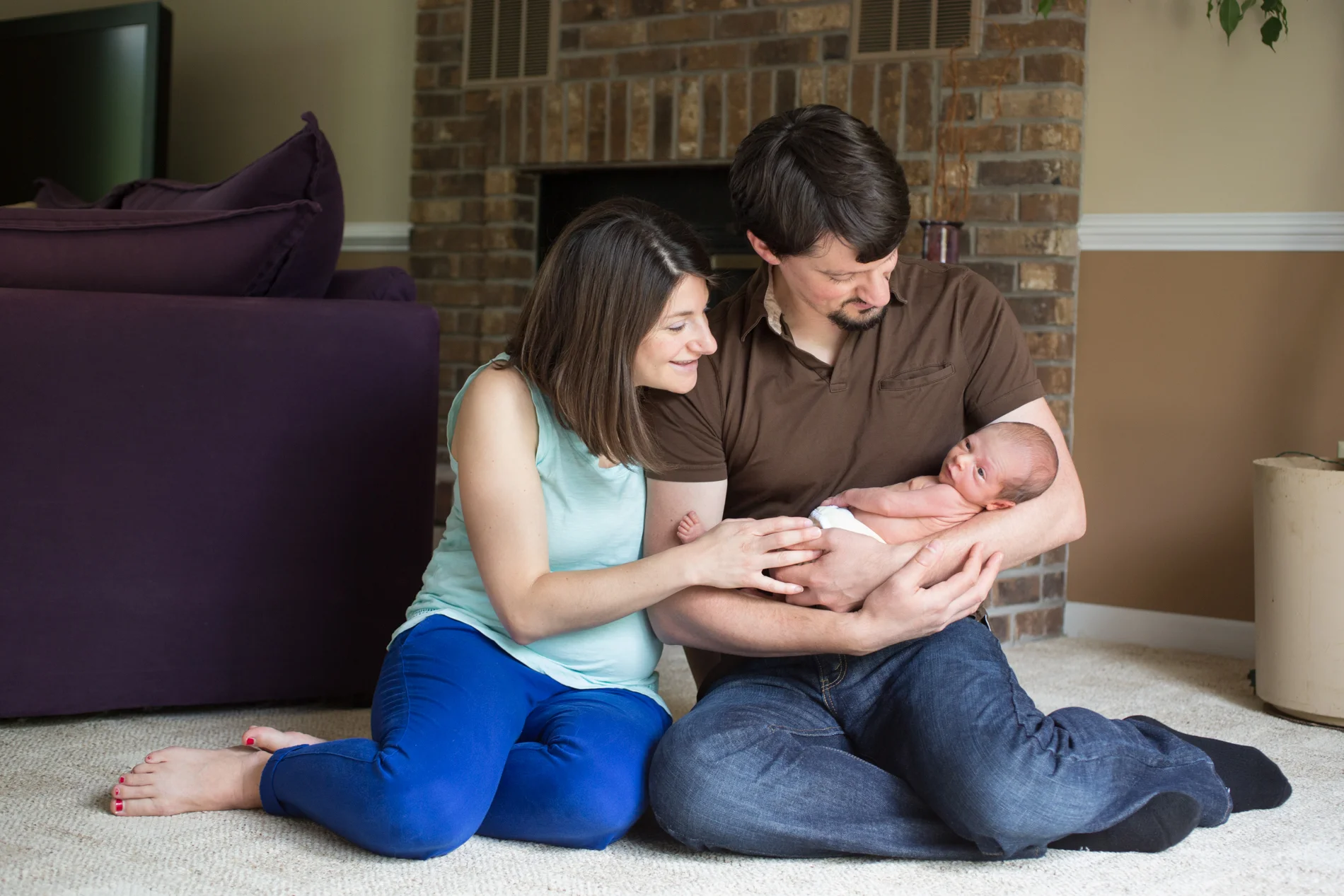 Newborns at Home: Family Portraits in Rochester NY