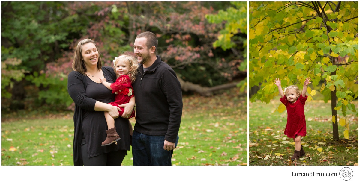 cute fall family portraits: Highland Park, Rochester NY family portrait session